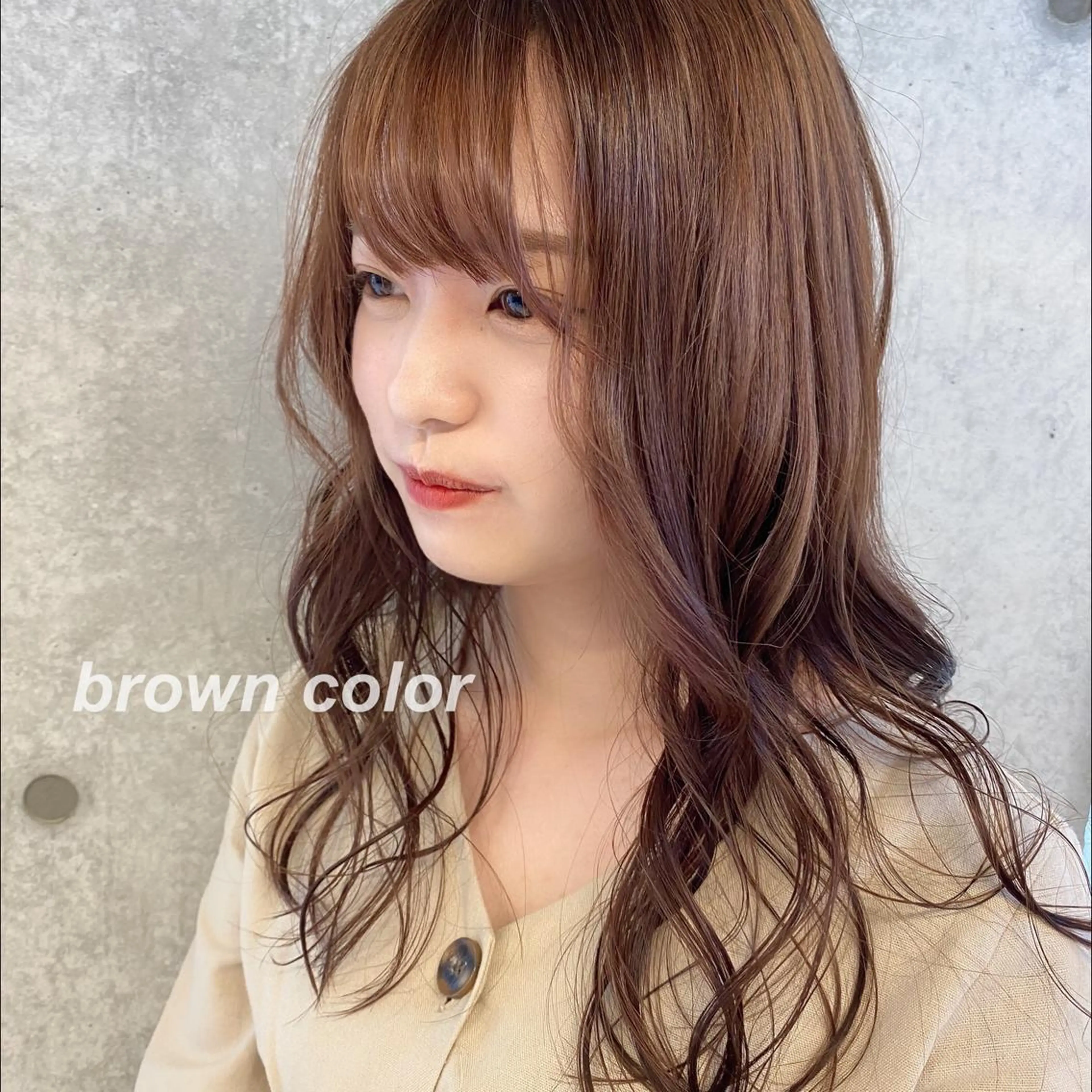 セミロング カラー ナツミ/透明感カラー /酸性ストレートのヘアスタイル