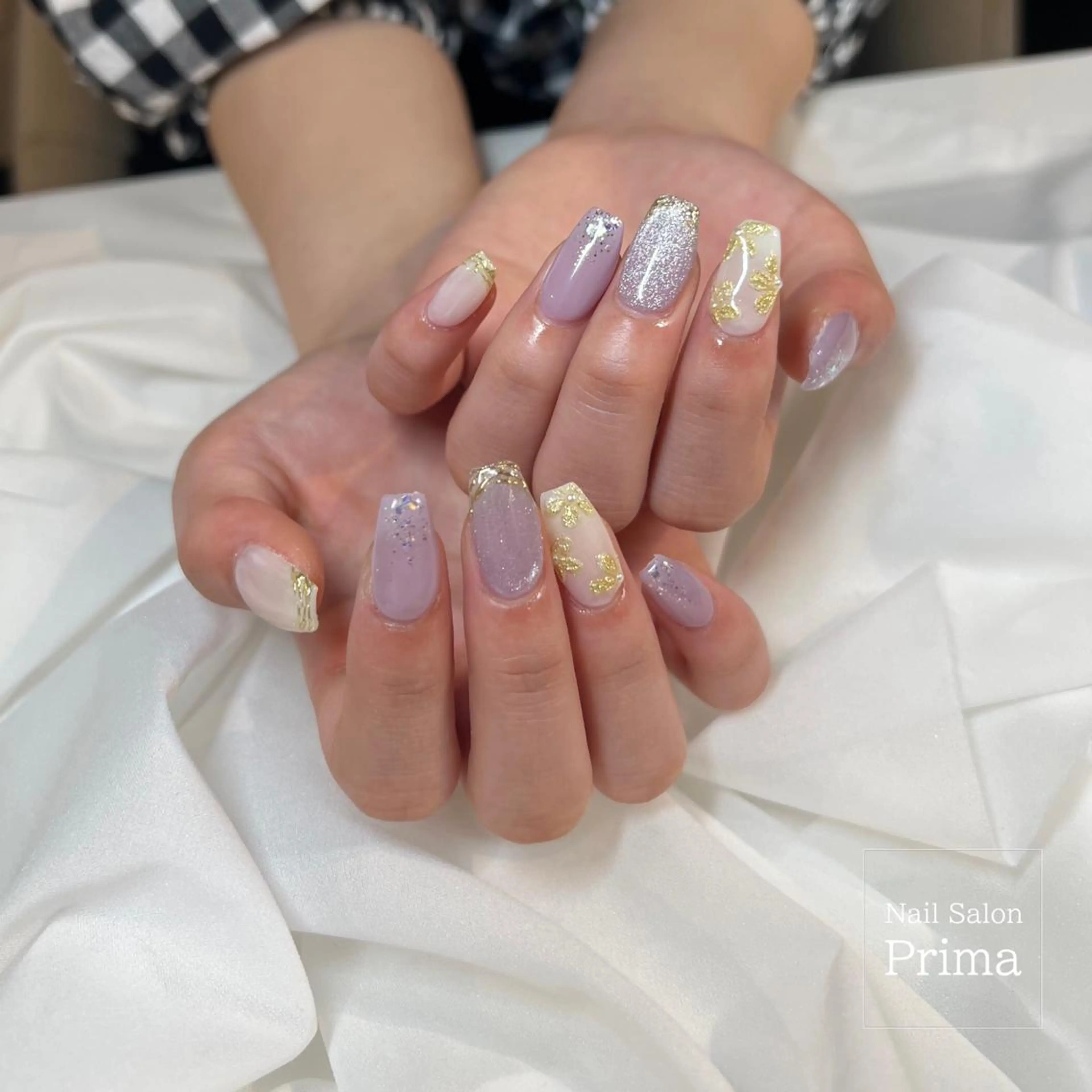 セミロング ネイル 長さ出し SalonPrima Nail & Eyeのマツエク・マツパデザイン