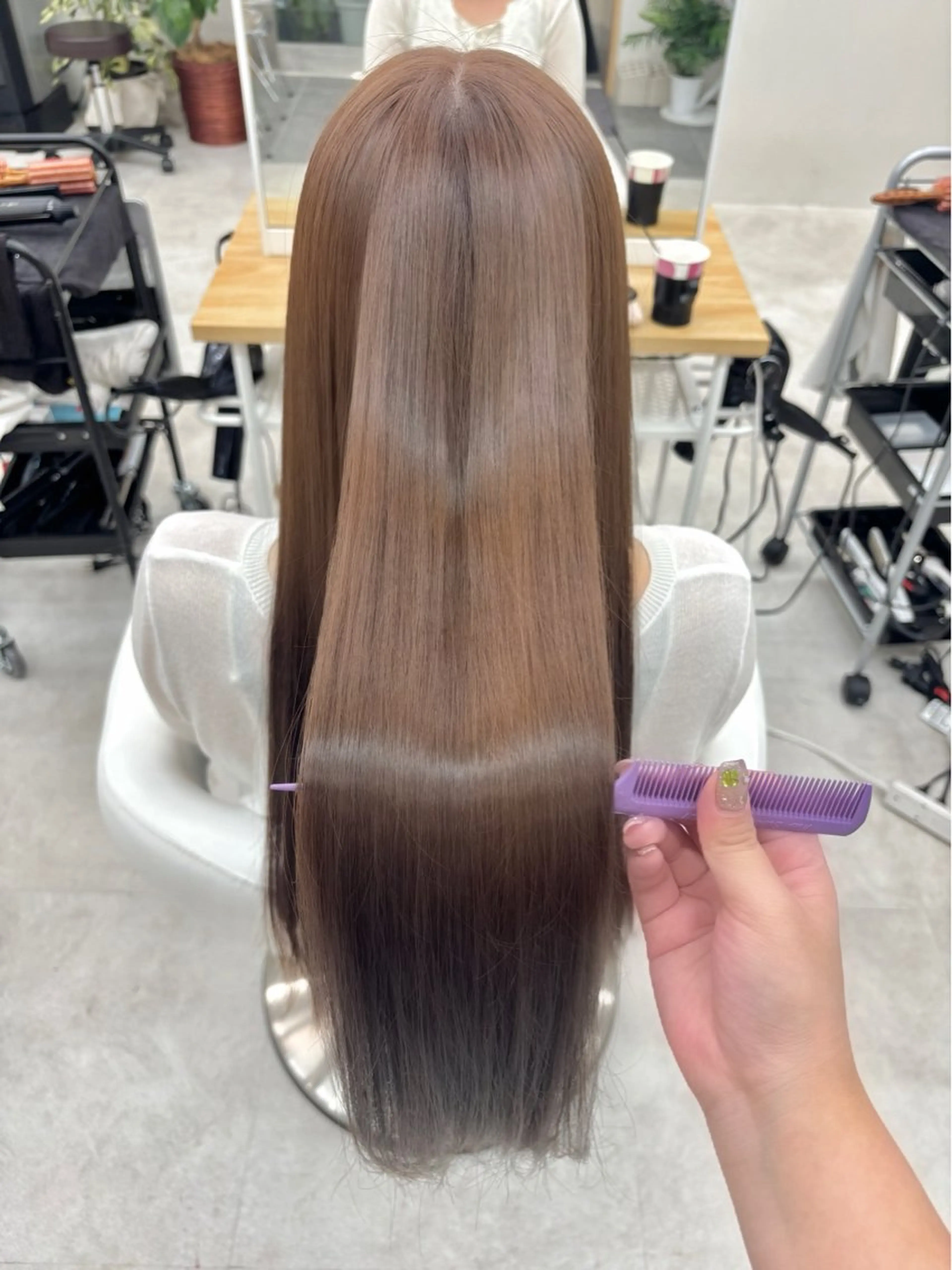 ロング カラー トリートメント 𝗆𝗂𝗒𝗎 🐈‍⬛🎀のヘアスタイル