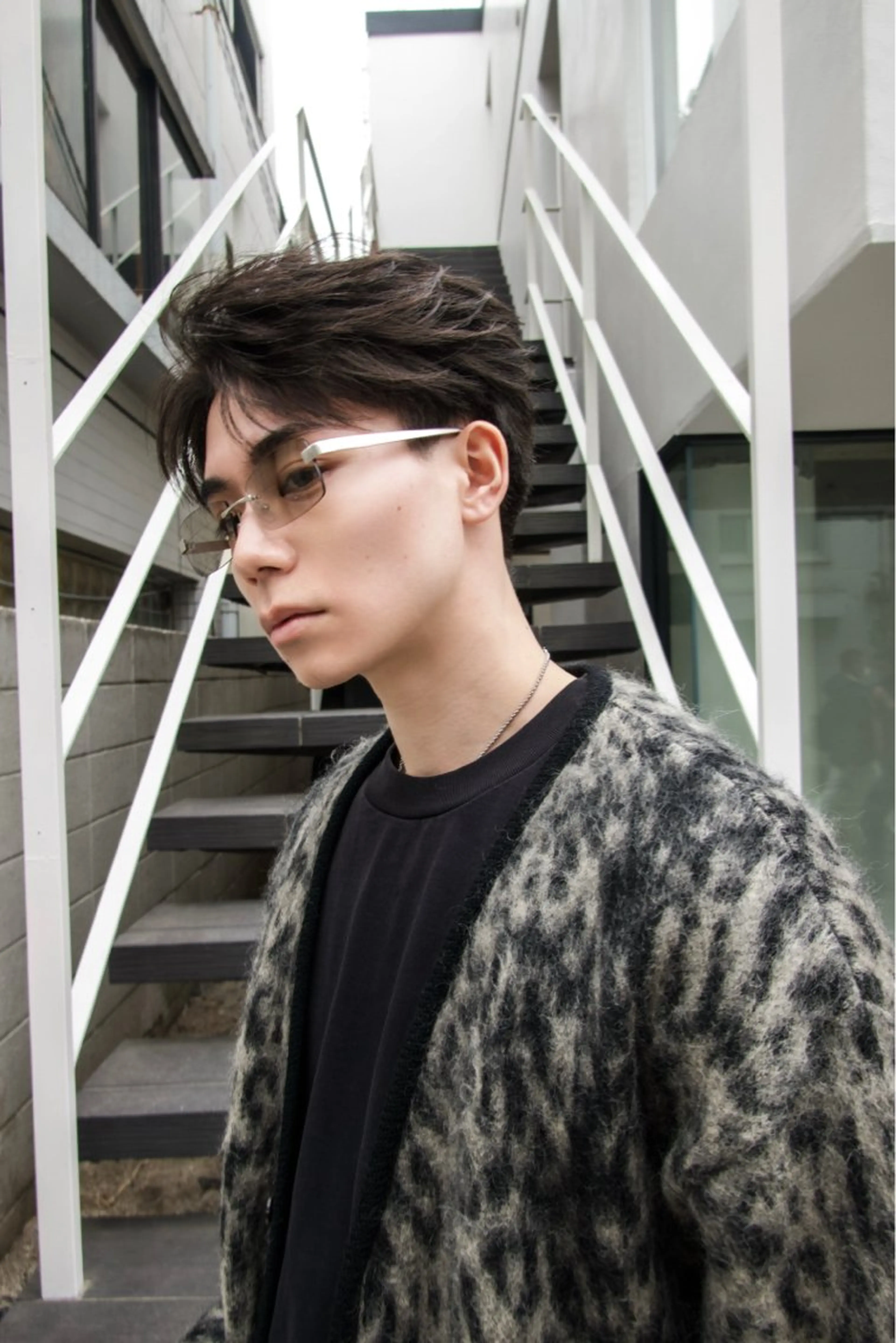 メンズカット+フェザーパーマの写真