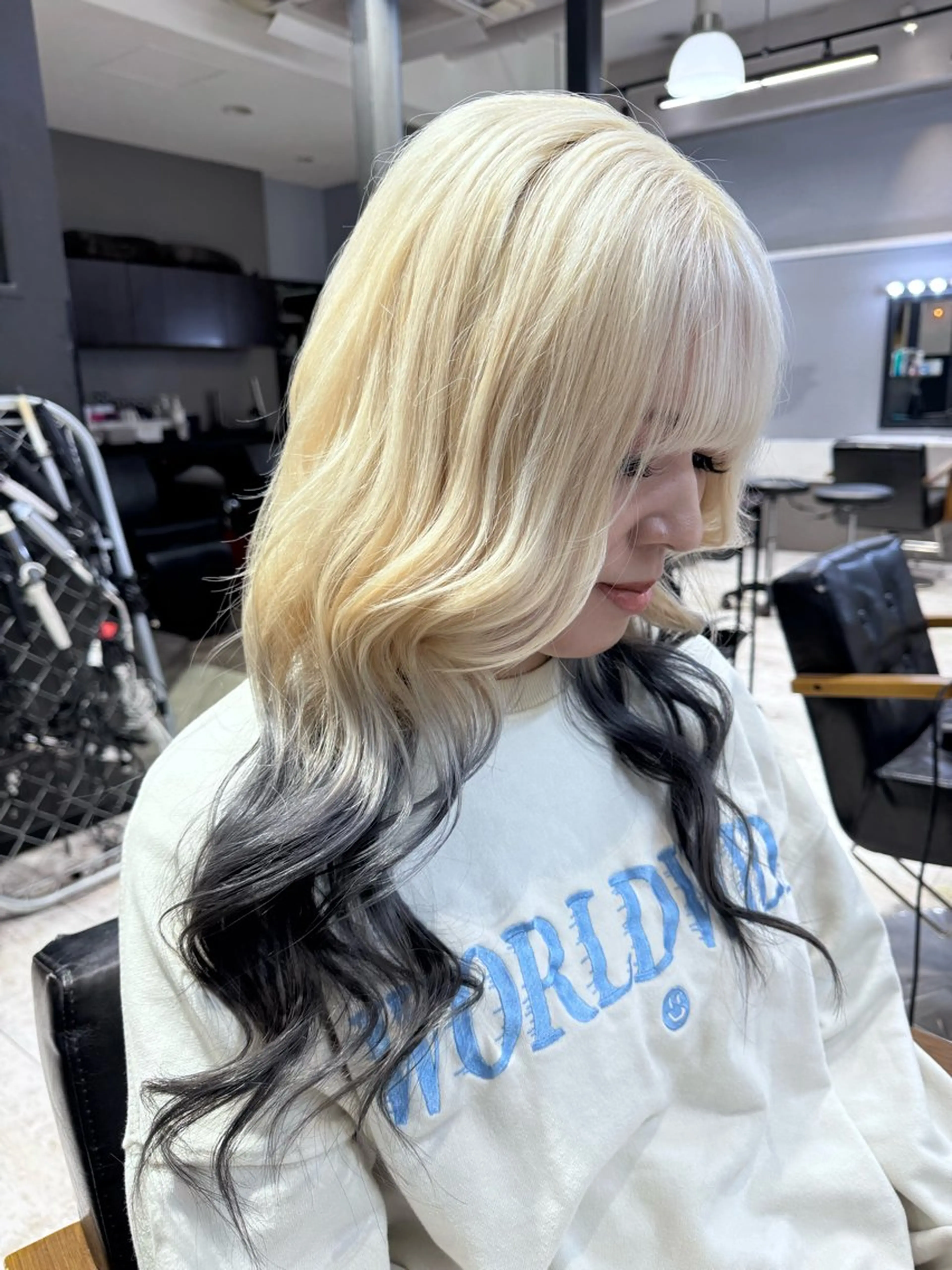 ミディアム カラー dao/ミルクティー /ブラウン/ブロンドのヘアスタイル