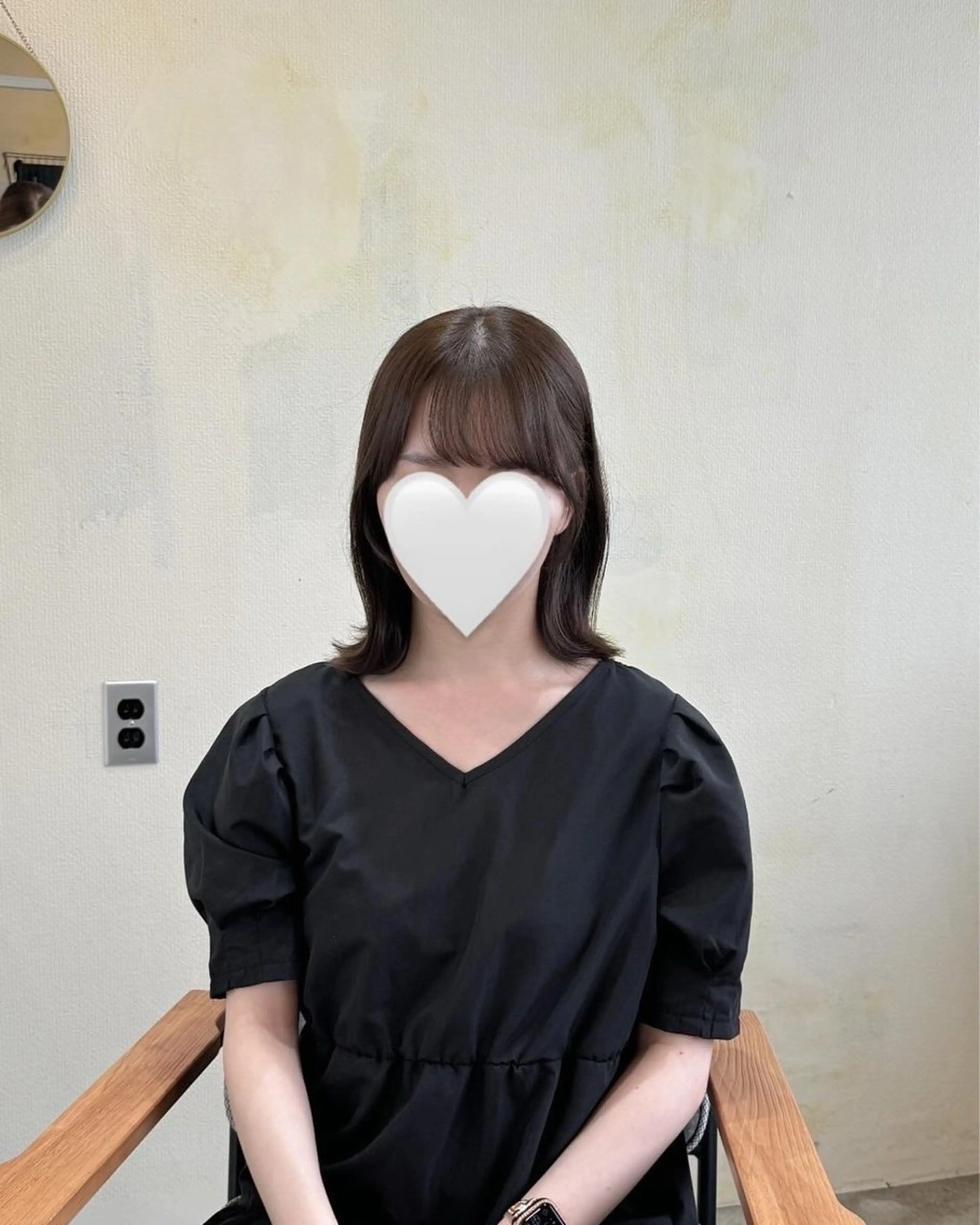 ミディアム R-5 shonandai所属・🍋透け感カラー🍃 オリーブ🍐Kahoのヘアスタイル