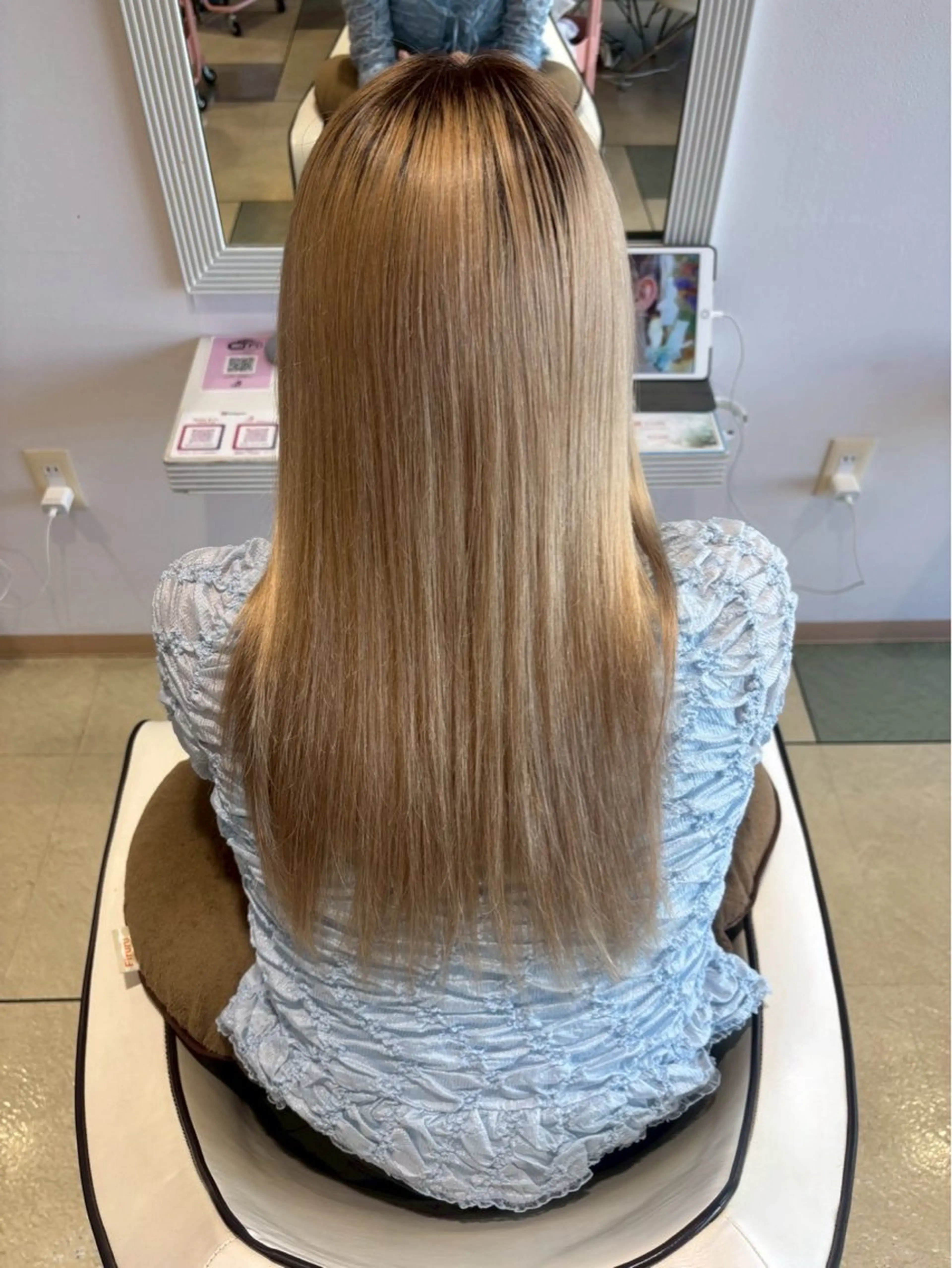 ロング カラー カット ヘアカラー トリートメント ブリーチなし艶カラー /いくののヘアスタイル