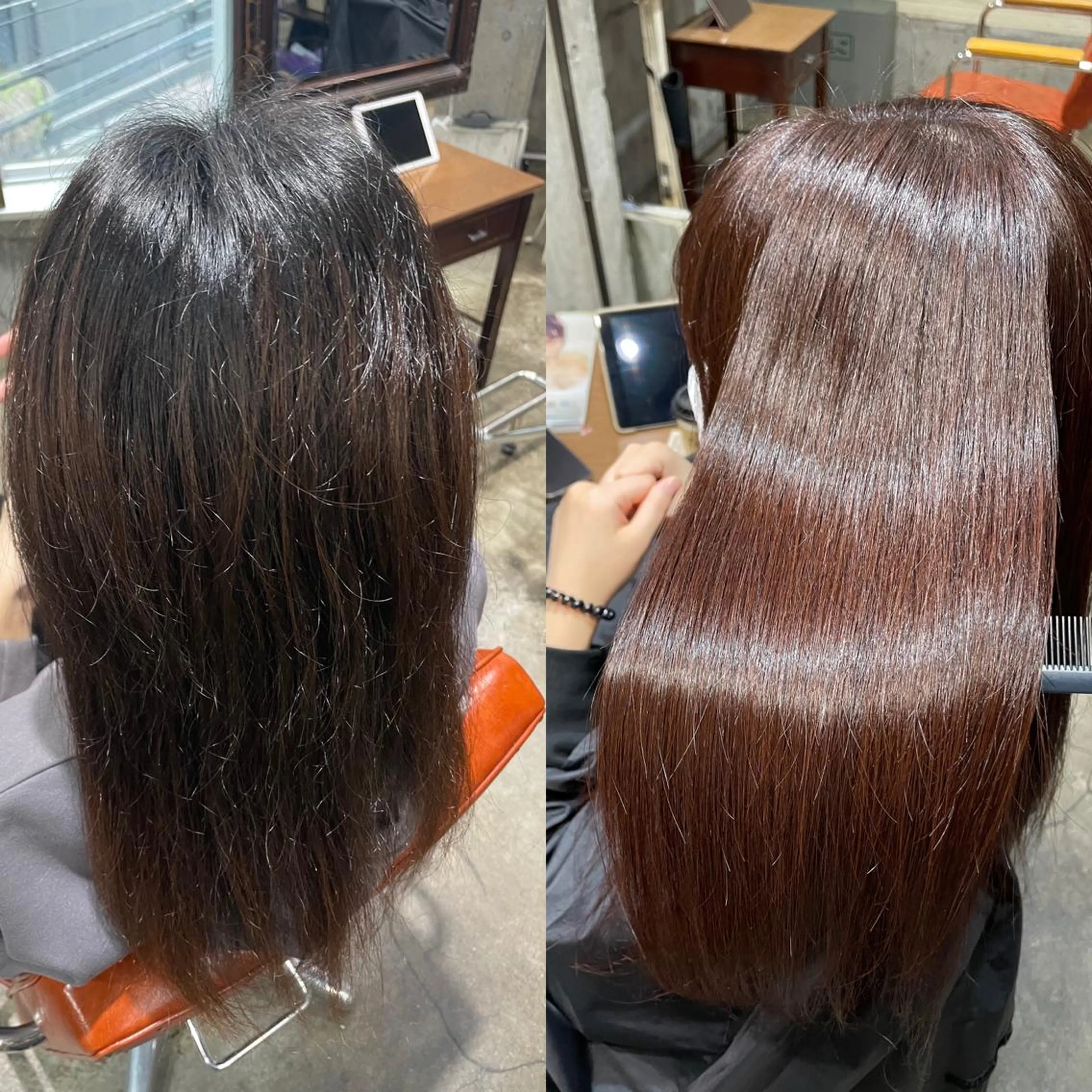 ロング 髪質改善 トリートメント 🌈髪質改善💕 縮毛矯正✨青木まで✨のヘアスタイル