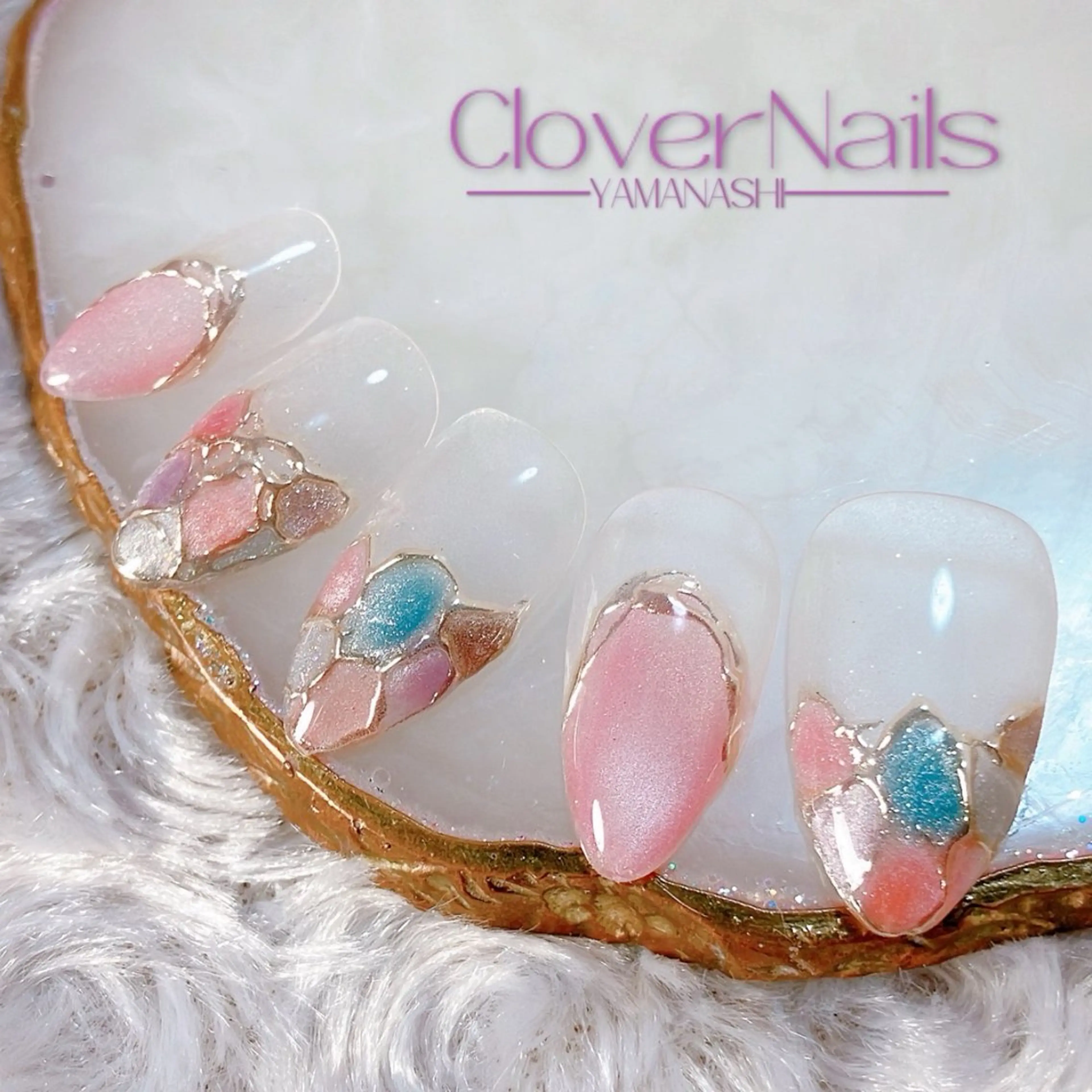 ネイル マグネットネイル ハンドネイル 自宅ネイルサロン クロバーネイルのネイルデザイン