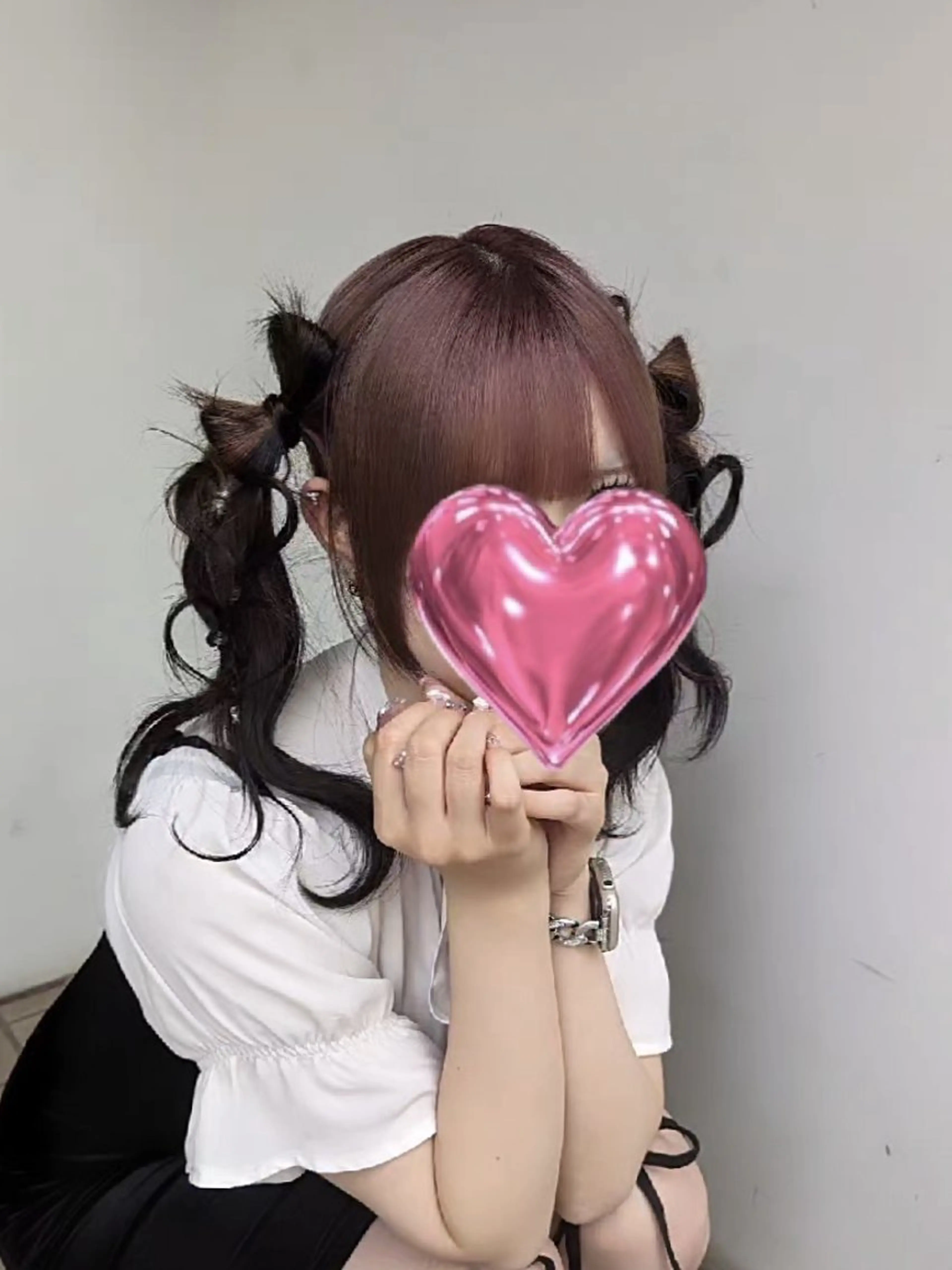 カラー ロング ヘアアレンジ デザインカラー 推しカラー🦉にじさ んじカラー🌈🕒✨のヘアスタイル