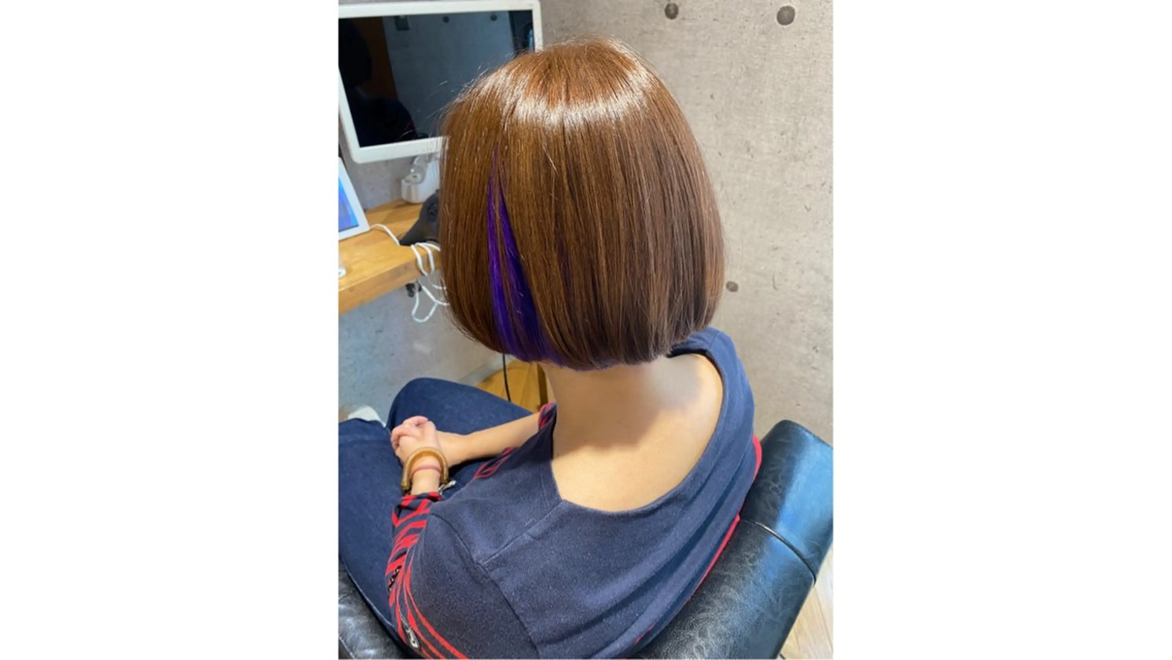 ミディアム カラー カット ヘアカラー トリートメント Ando Raycoのヘアスタイル