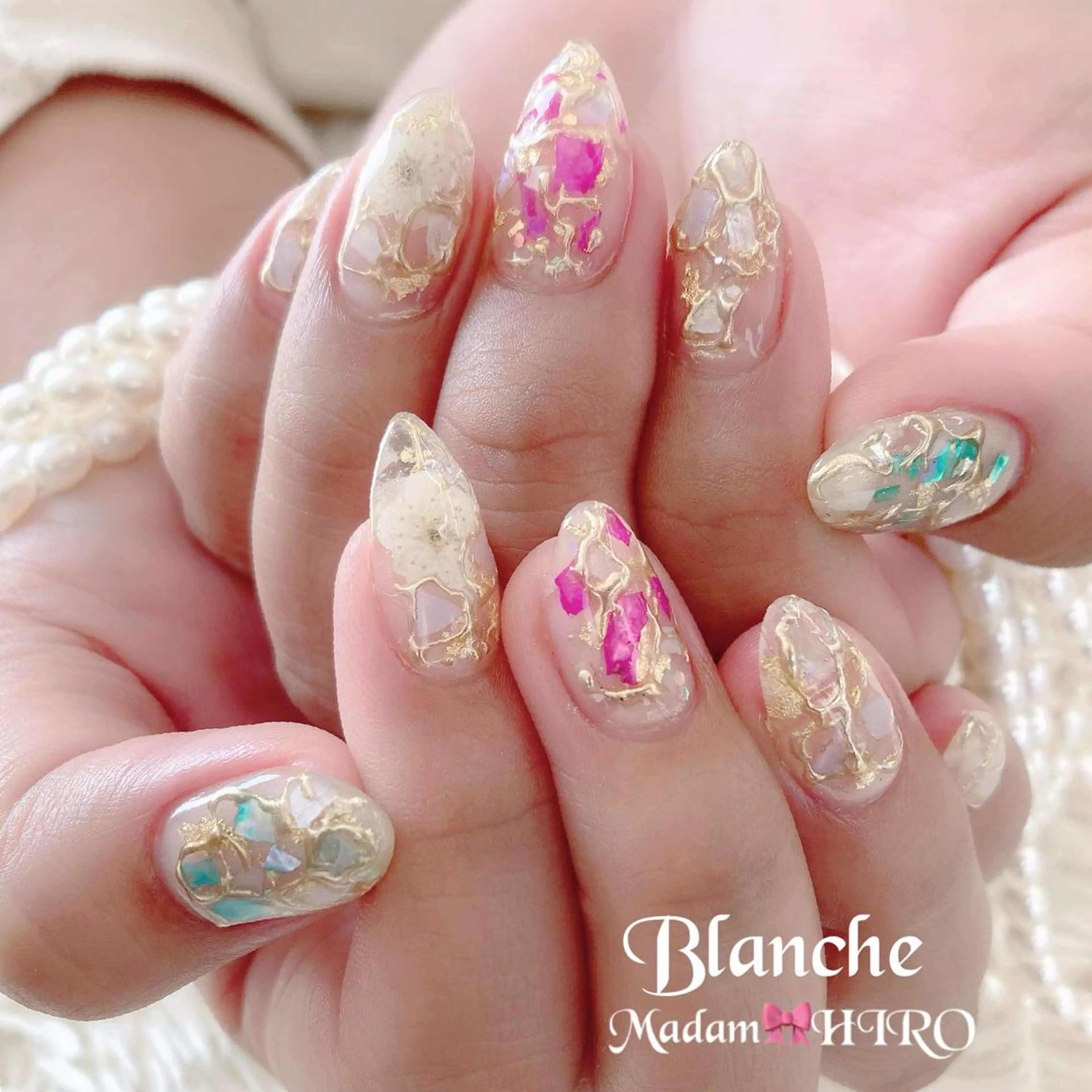 ネイル ミラーネイル ハンドネイル Lianネイル 寛子Lianのネイルデザイン