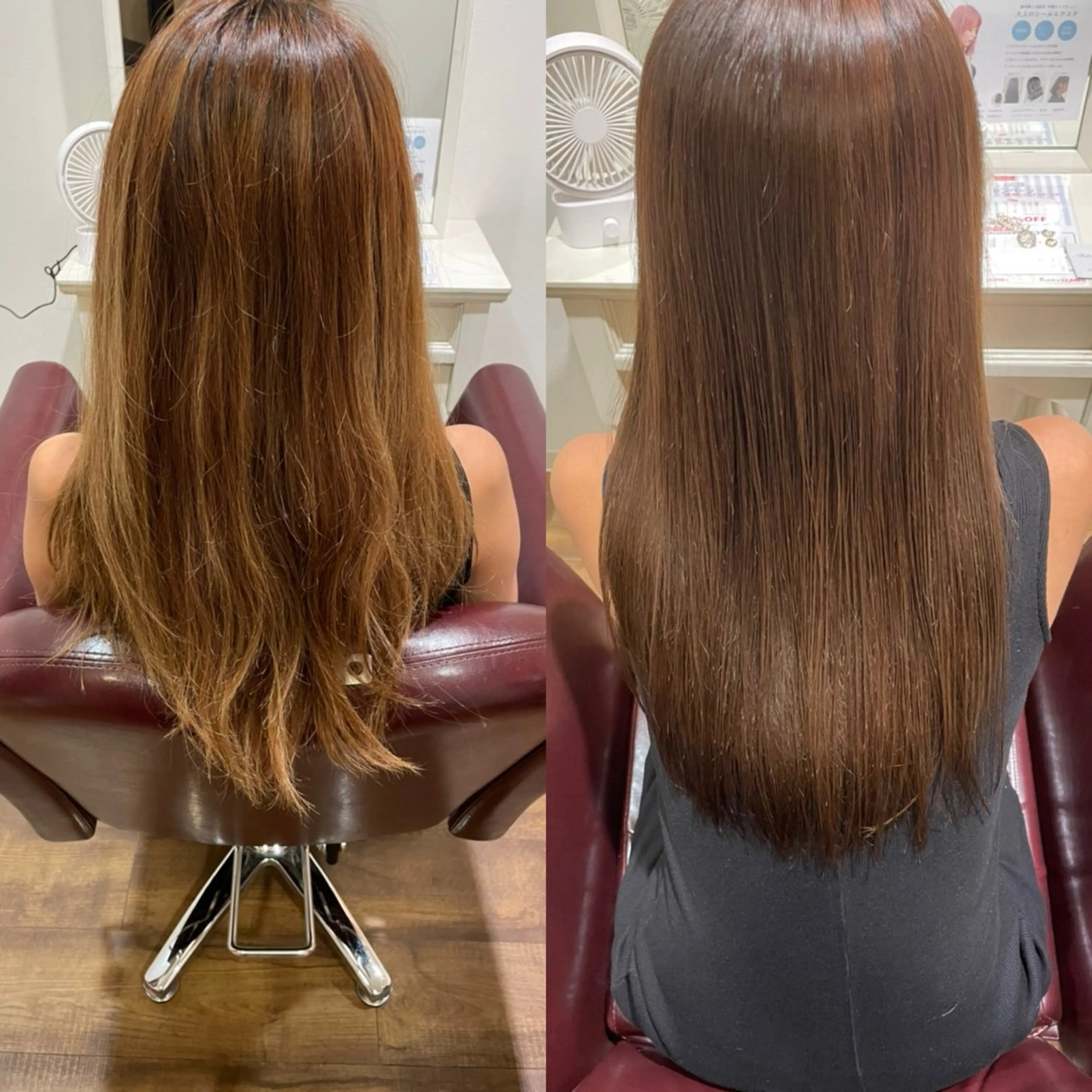 ロング カラー パーマ ストレートパーマ 縮毛矯正 園田 一喜のヘアスタイル