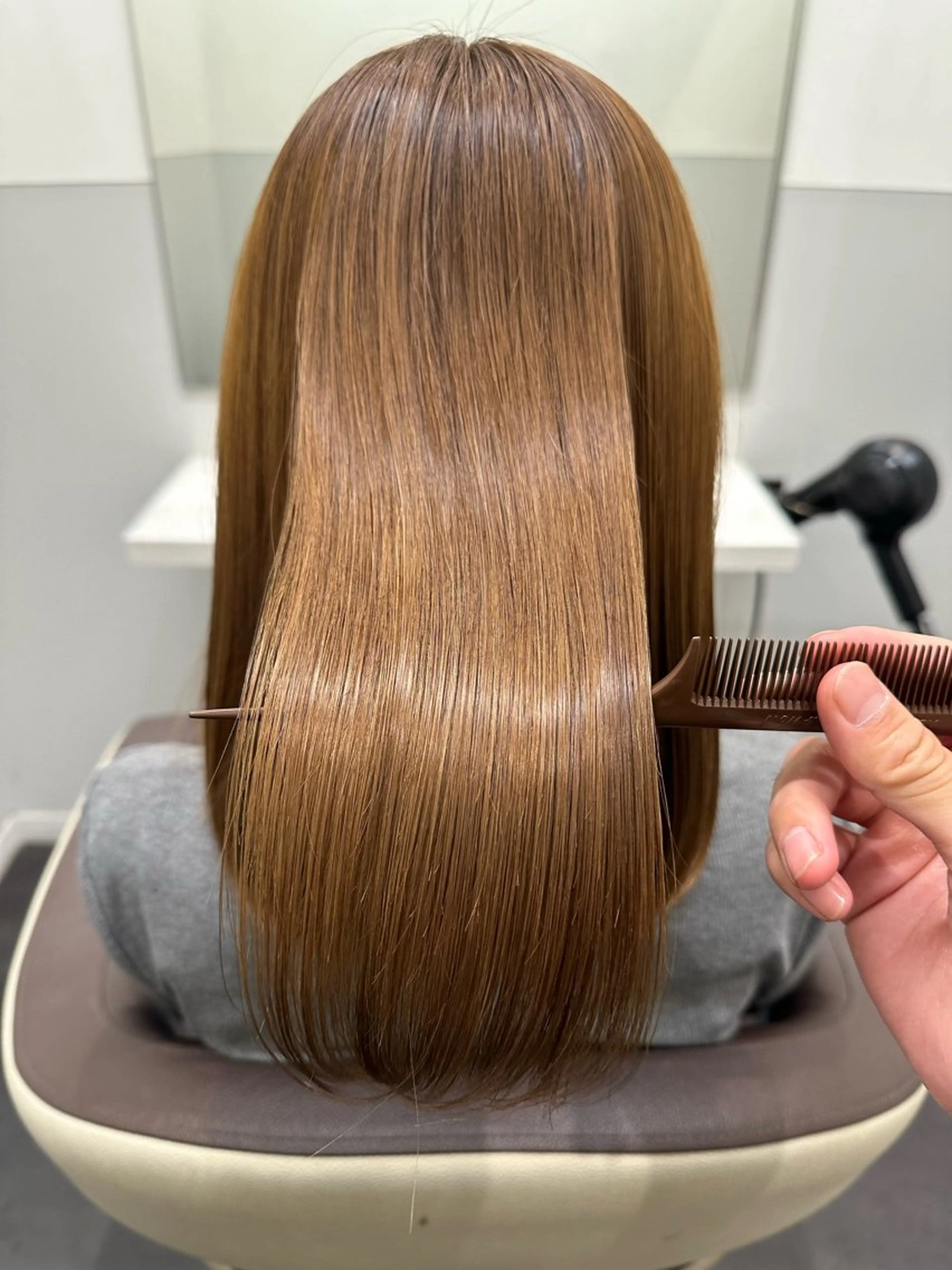 セミロング 髪質改善 トリートメント 酸熱トリートメント トリートメント 【レイヤー/韓国風 /髪質改善】RINのヘアスタイル