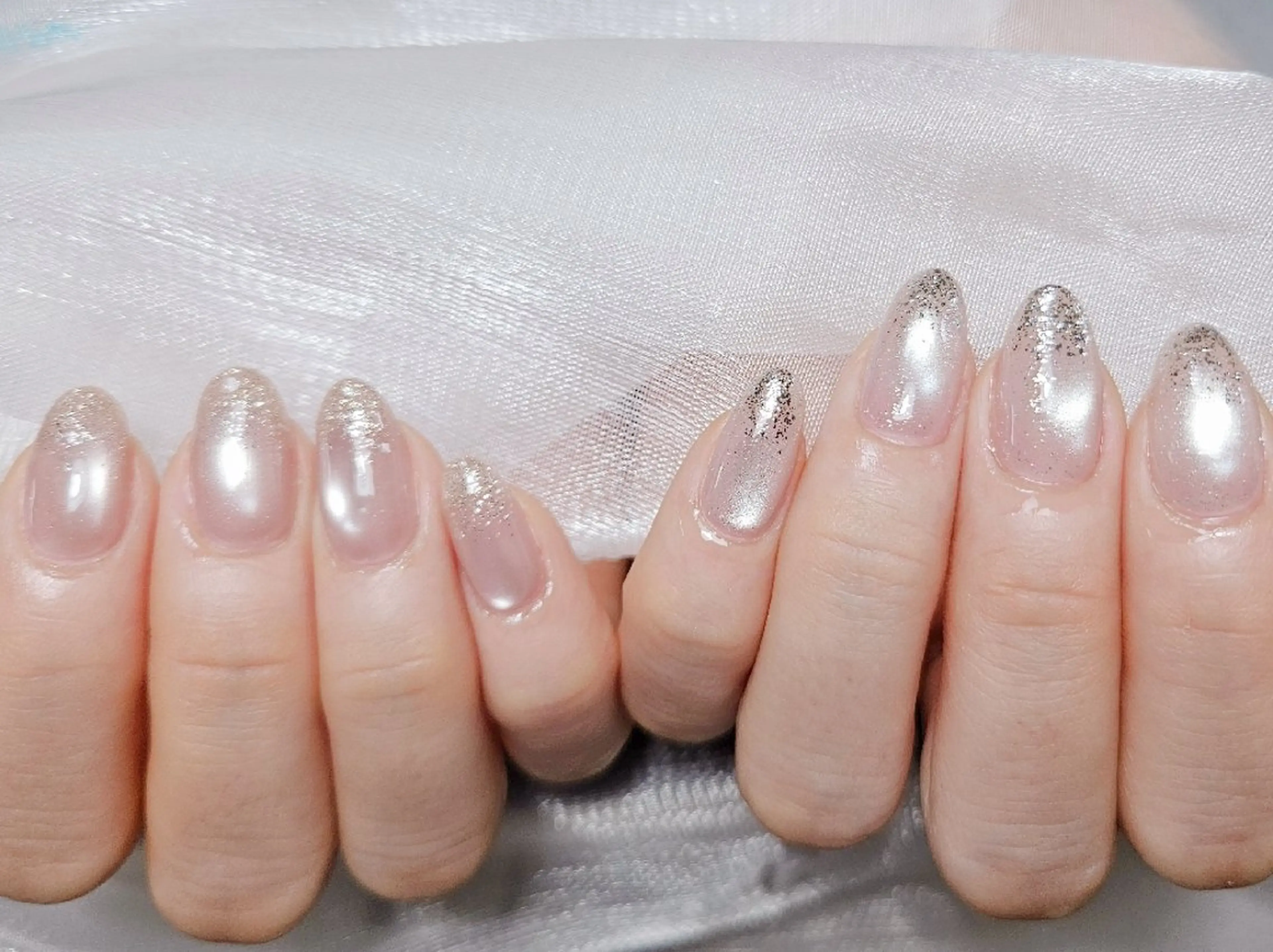 ネイル チークネイル 長さ出し フレンチネイル グラデーション マグネットネイル ハンドネイル ハンドケア るか 池袋のネイルデザイン