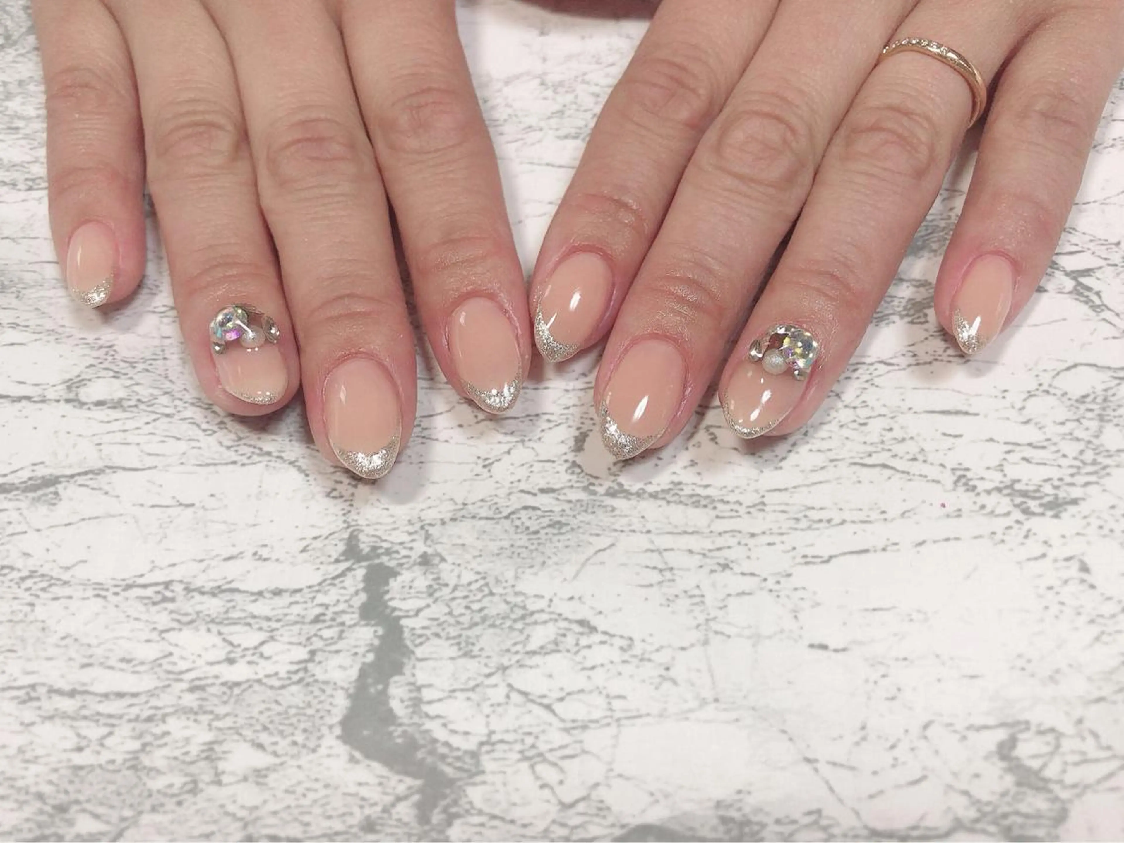 ネイル フットネイル フレンチネイル ニュアンスネイル シンプルネイル 春ネイル ネイル フフラ所属・nail fufla ♡yamane♡のネイルデザイン