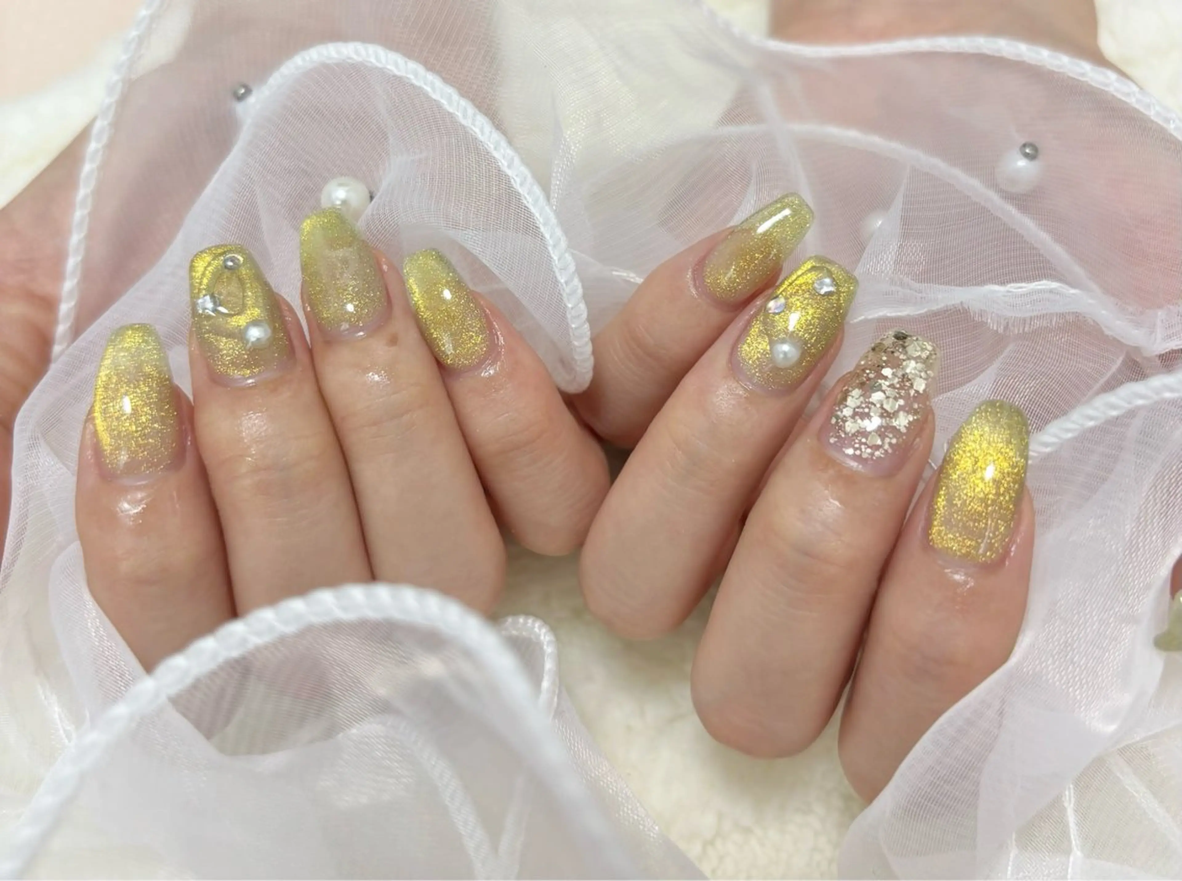 ネイル マグネットネイル シンプルネイル ハンドネイル わたなべ さやかのネイルデザイン