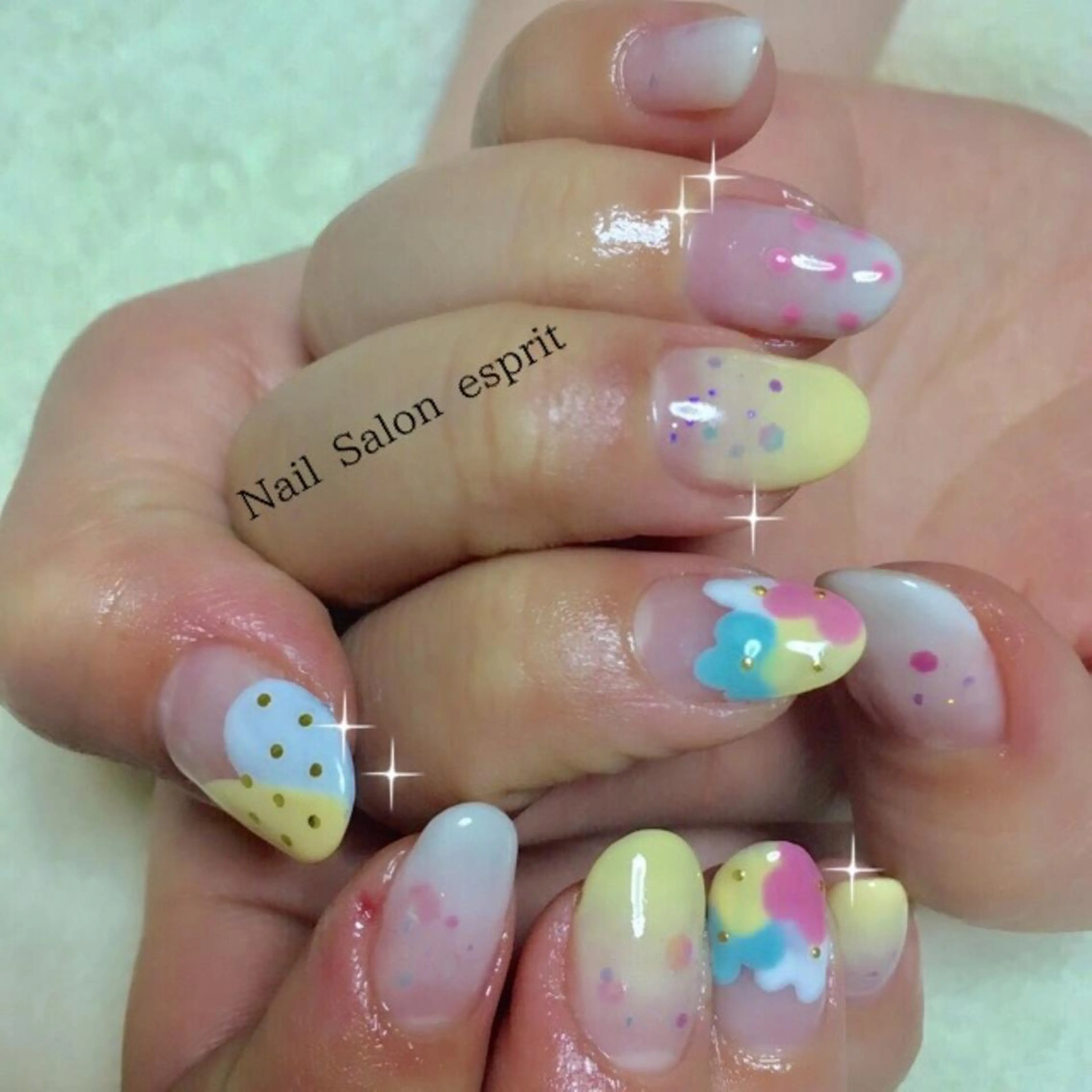 ネイル フラワーネイル パステルネイル Nail Salon espritのネイルデザイン