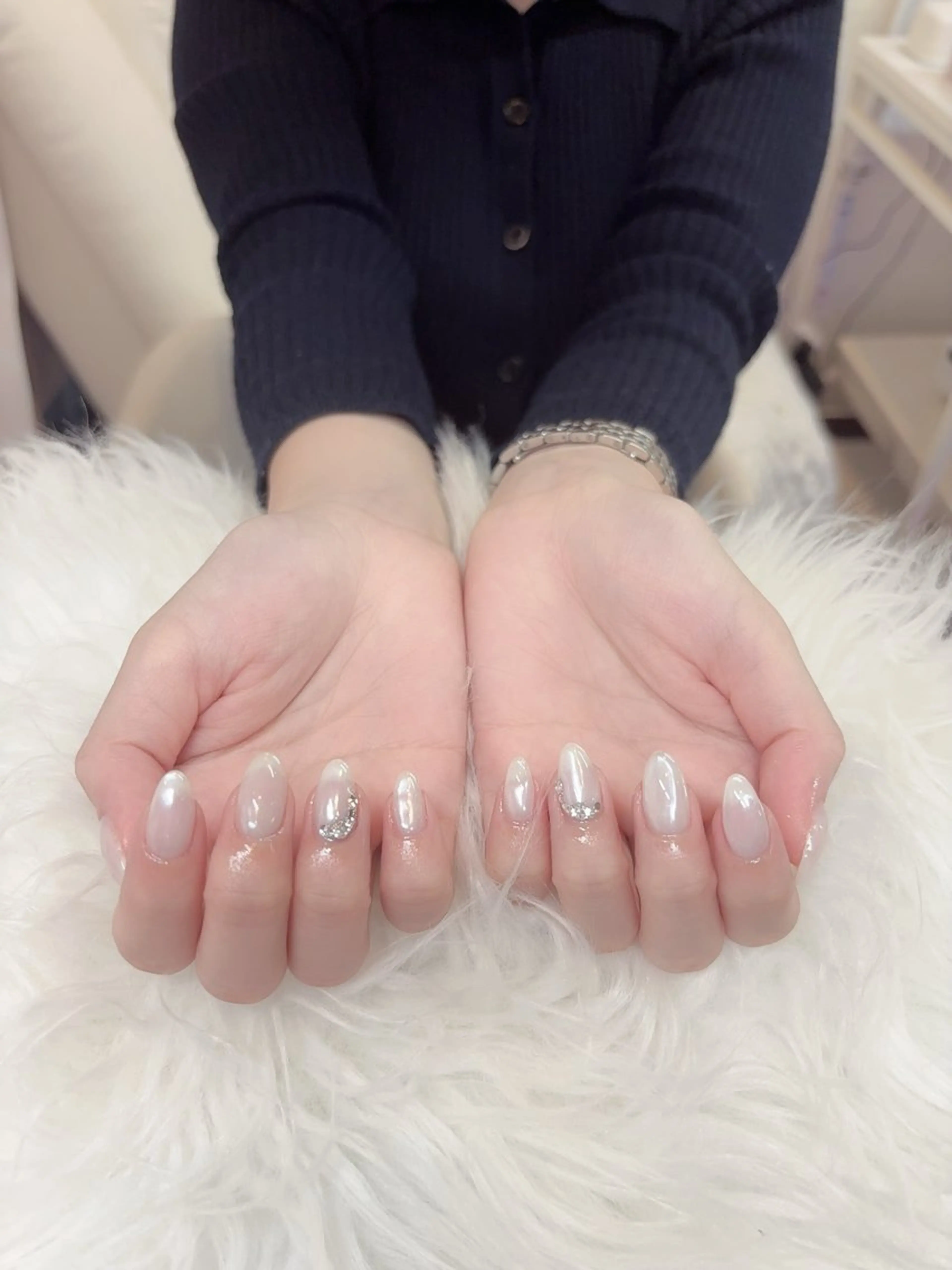 ネイル ブラウン フットネイル フレンチネイル マグネットネイル ニュアンスネイル yurinail所属・yuri nail 高田馬場のネイルデザイン