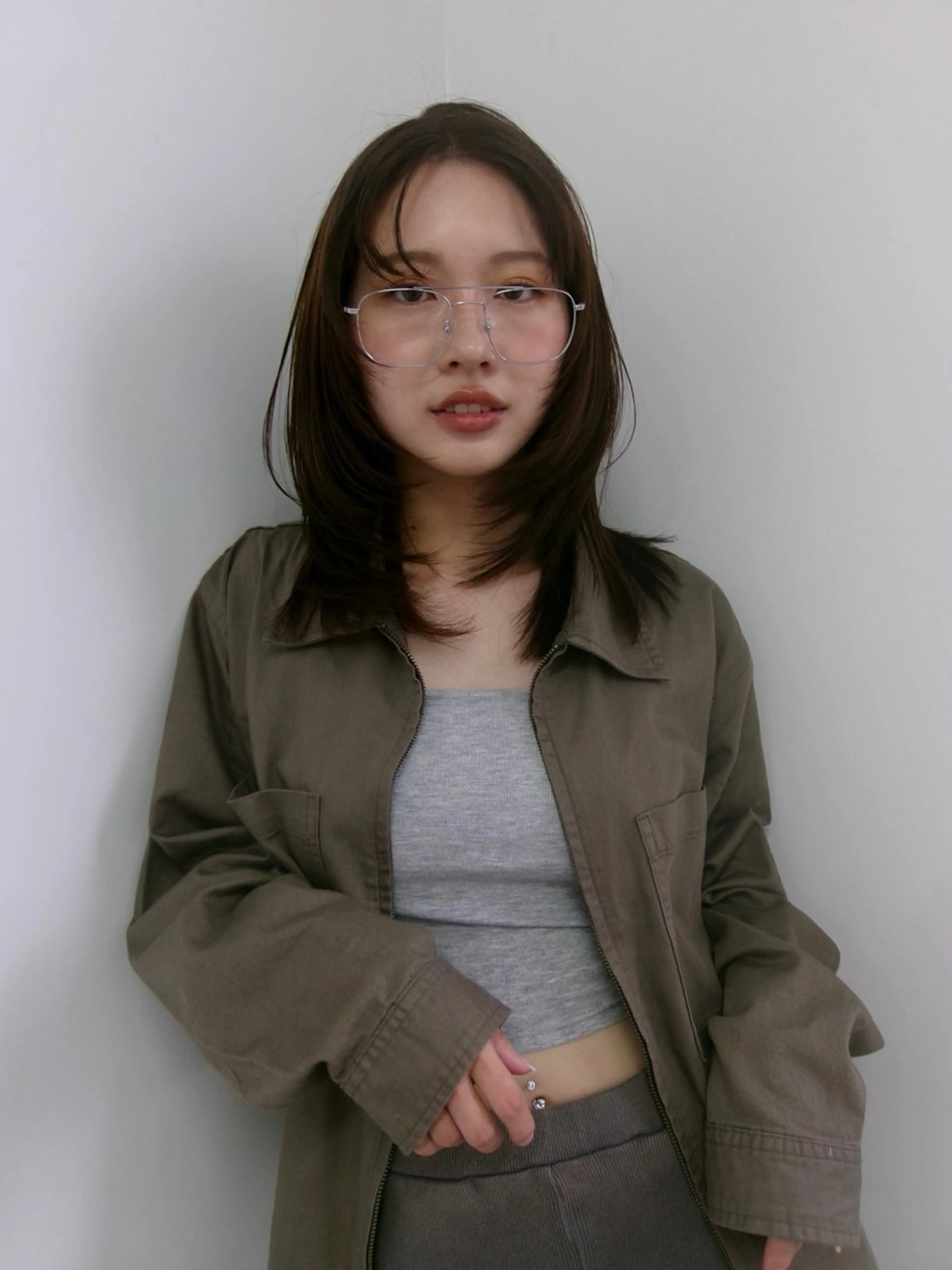 ミディアム レイヤーカット/ 透明感カラーmikuのヘアスタイル