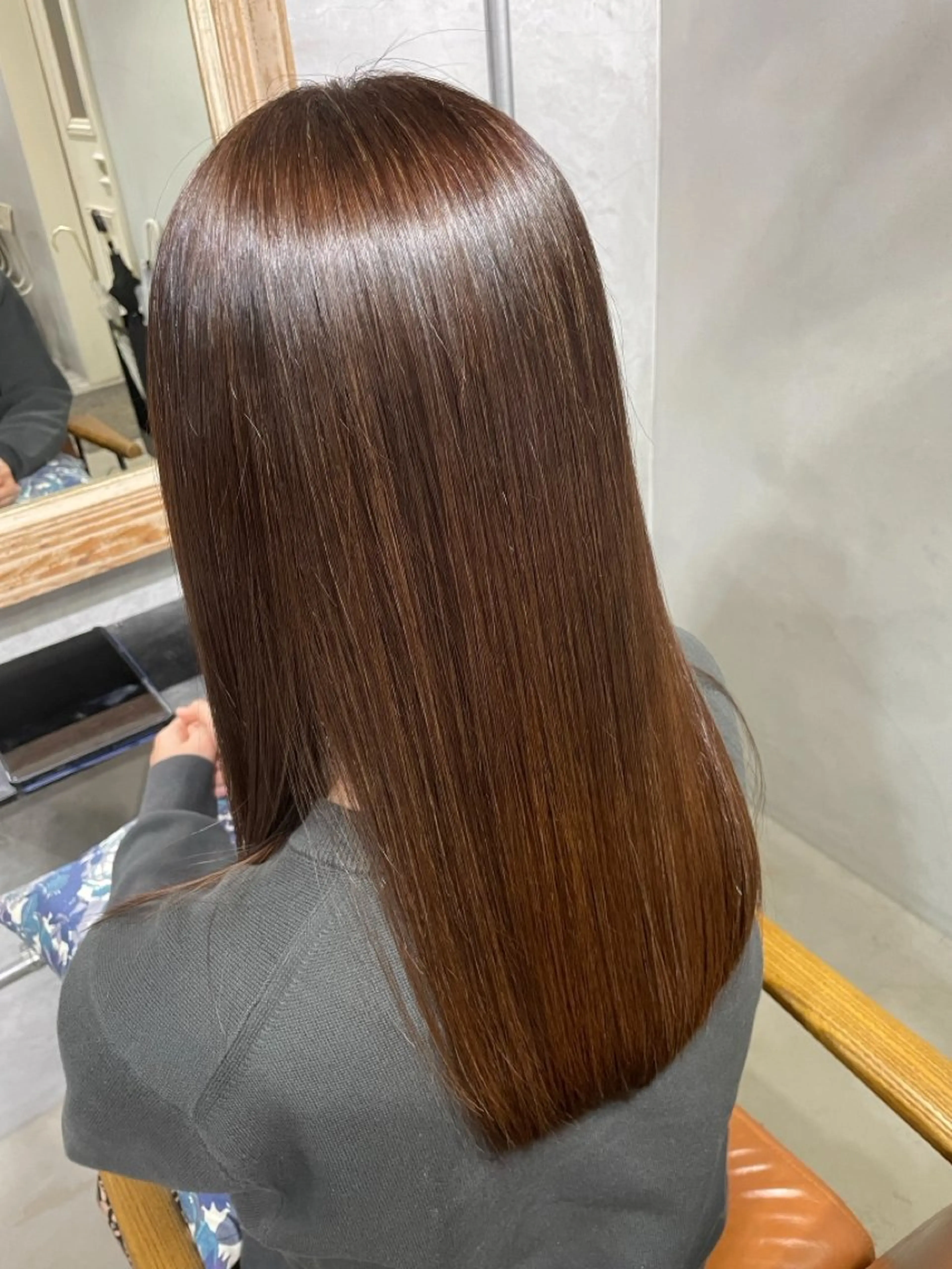 セミロング 縮毛矯正 goen【ゴエン】所属・goen/ カミムラシュウヘイのヘアスタイル