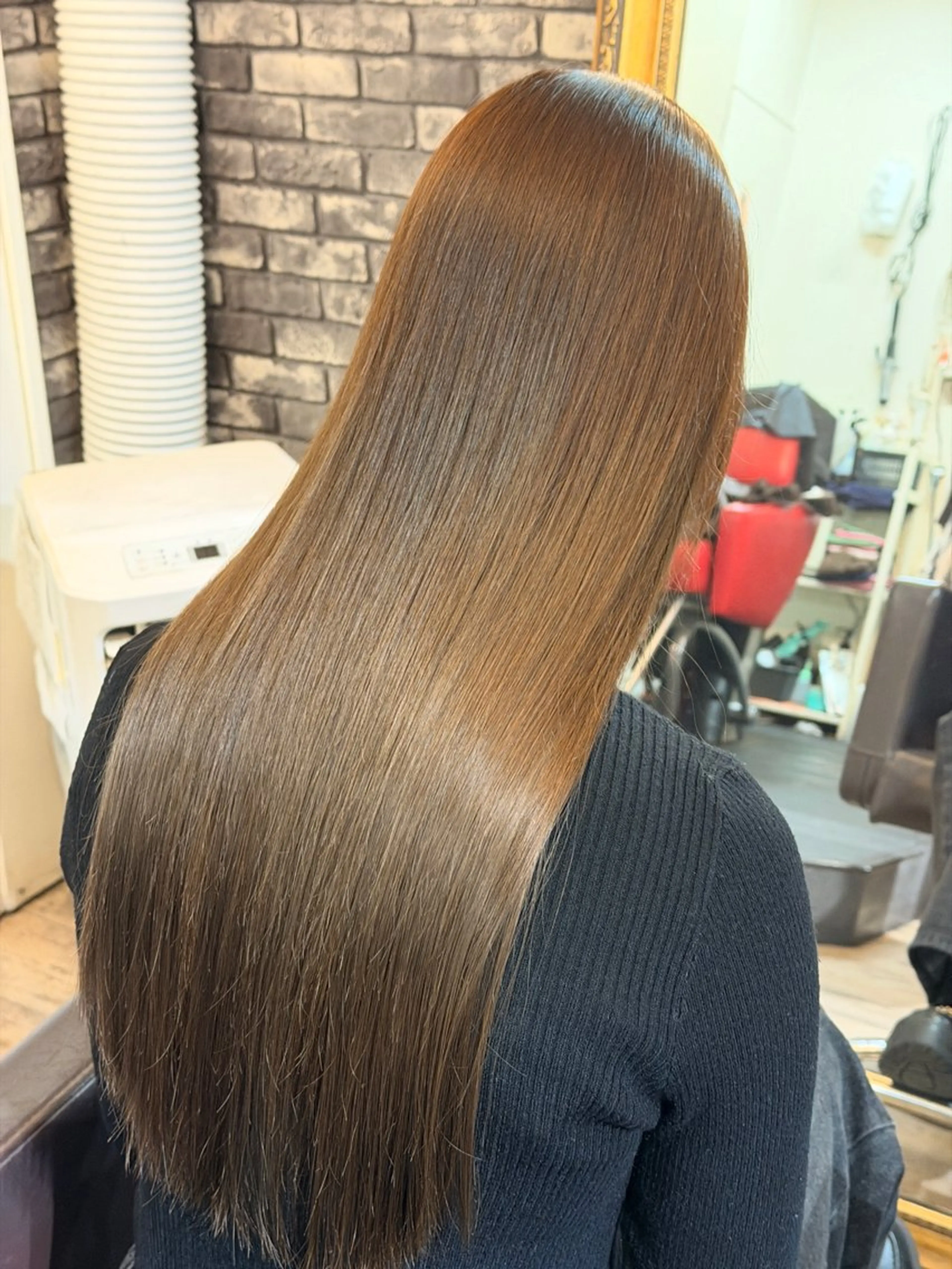 ロング ヘアカラー トリートメント 東心斎橋🌏豆柴 🐾倶楽部のヘアスタイル