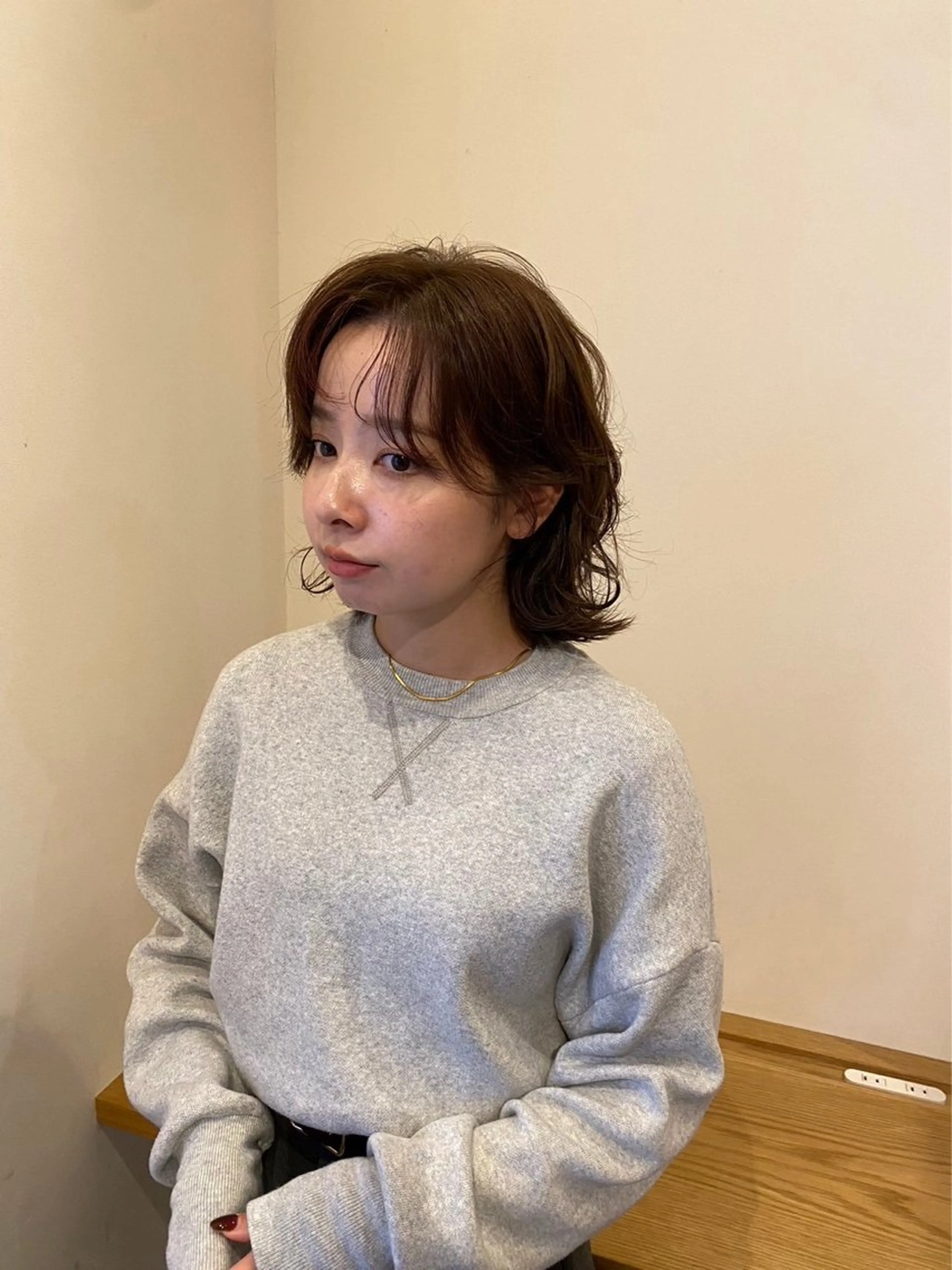 ミディアム カラー カット ヘアカラー トリートメント ENIF ヤマグチアツコのヘアスタイル