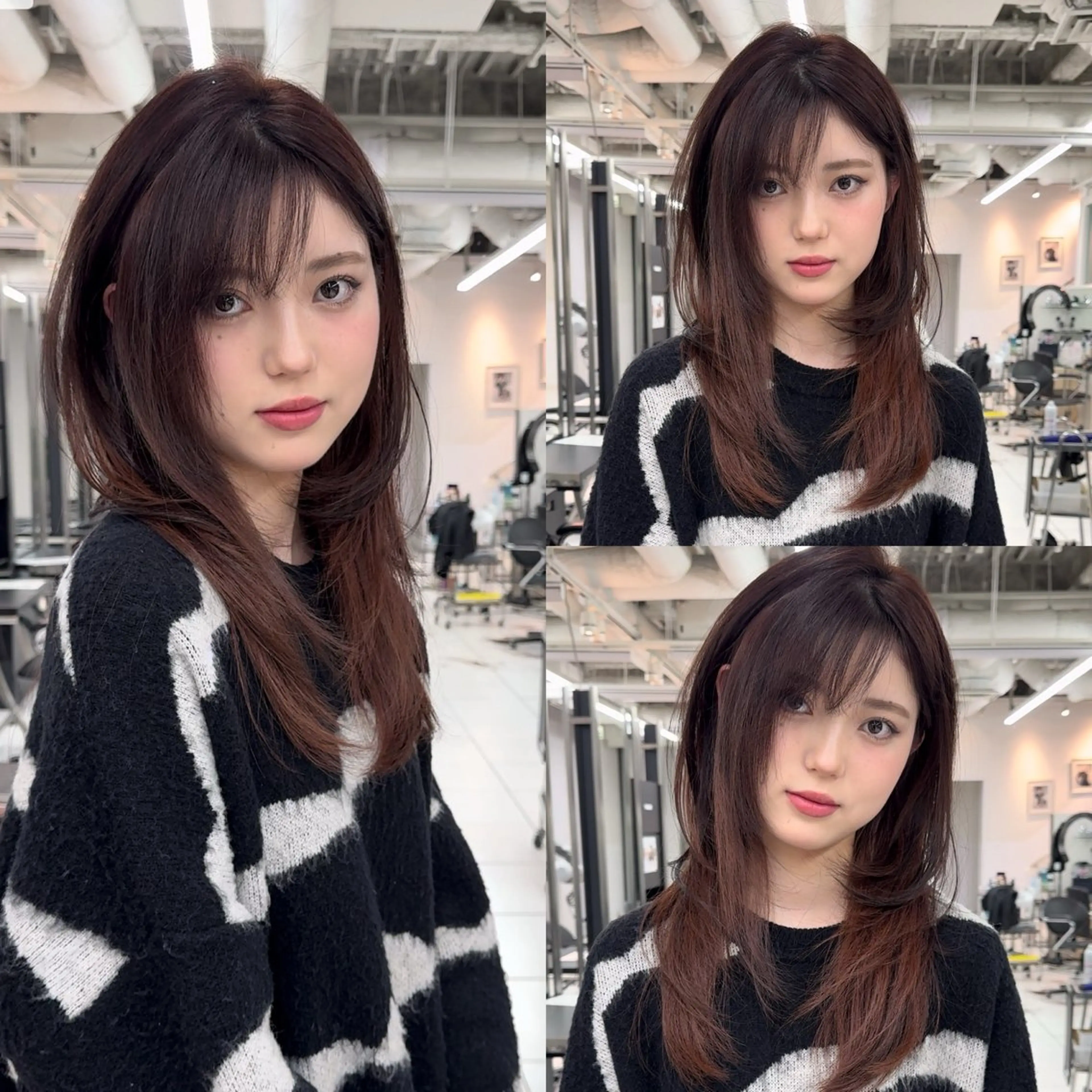 ミディアム カット ヘアカラー トリートメント レイヤーカット/ 堀匠吾のヘアスタイル