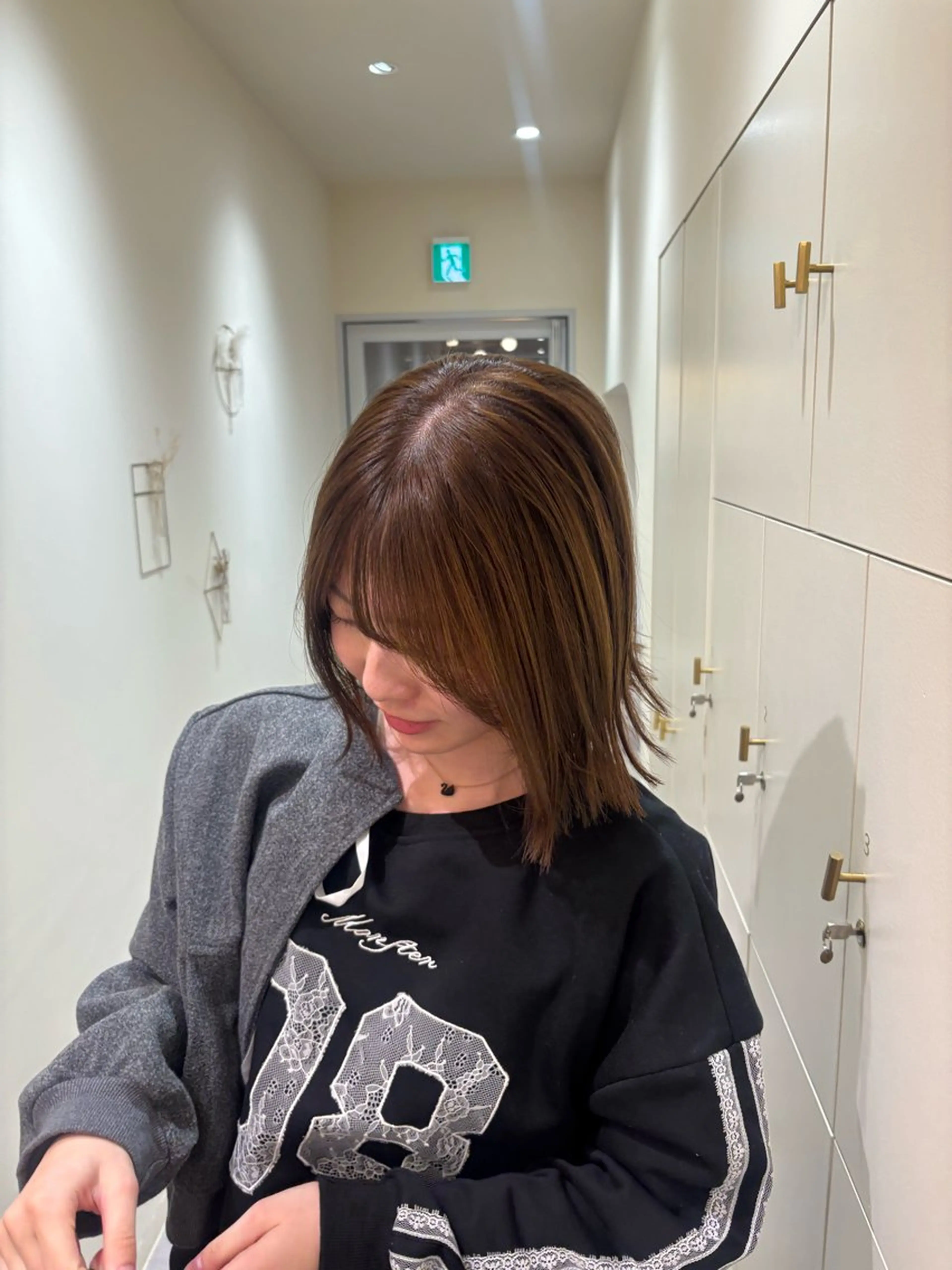 ミディアム ボブ TinkerLip所属・レイヤー/ボブ/暗髪 透明感カラーChieのヘアスタイル