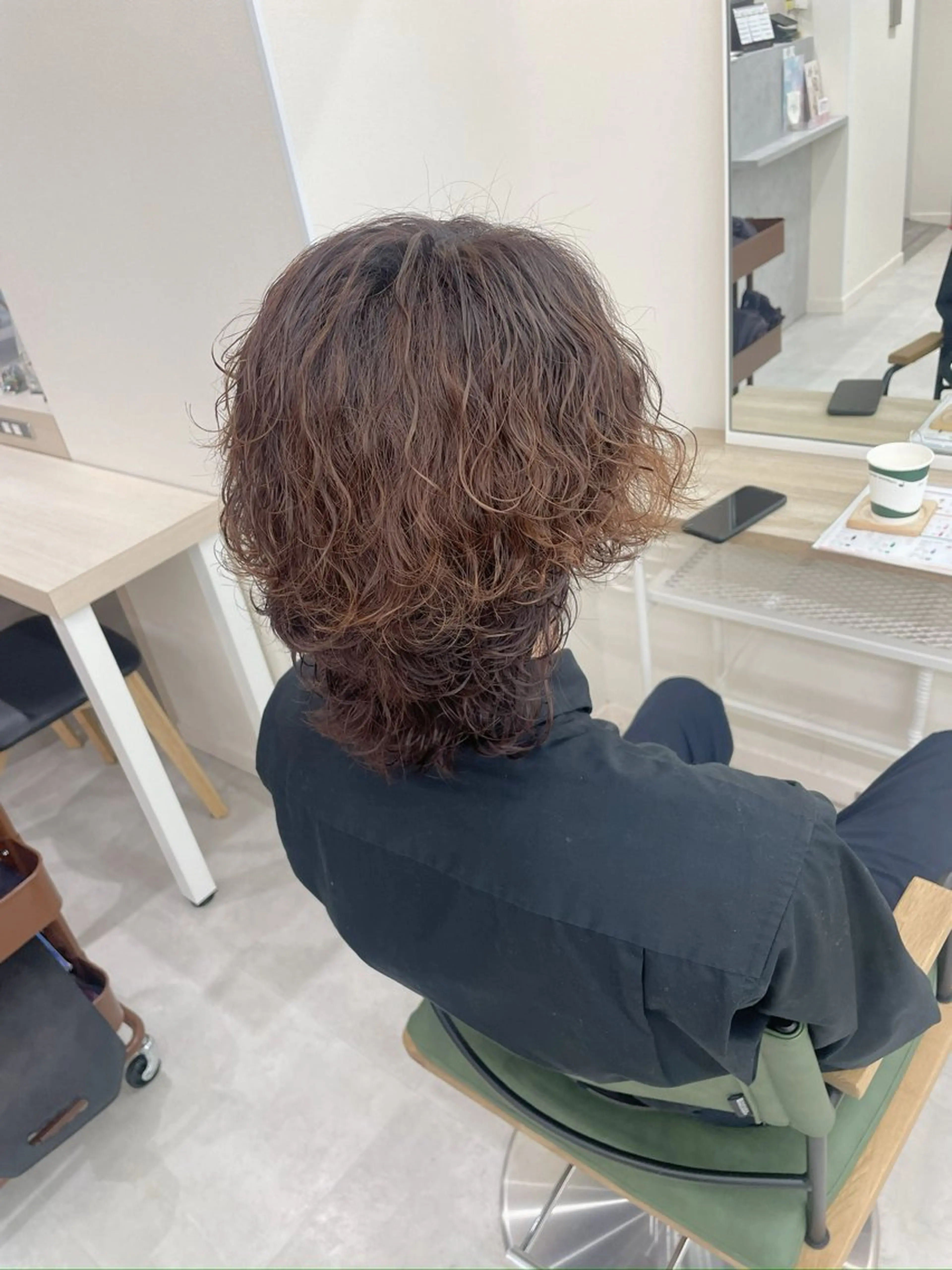 パーマ メンズ カット パーマ NaVIユウジ ブリーチカラーのヘアスタイル