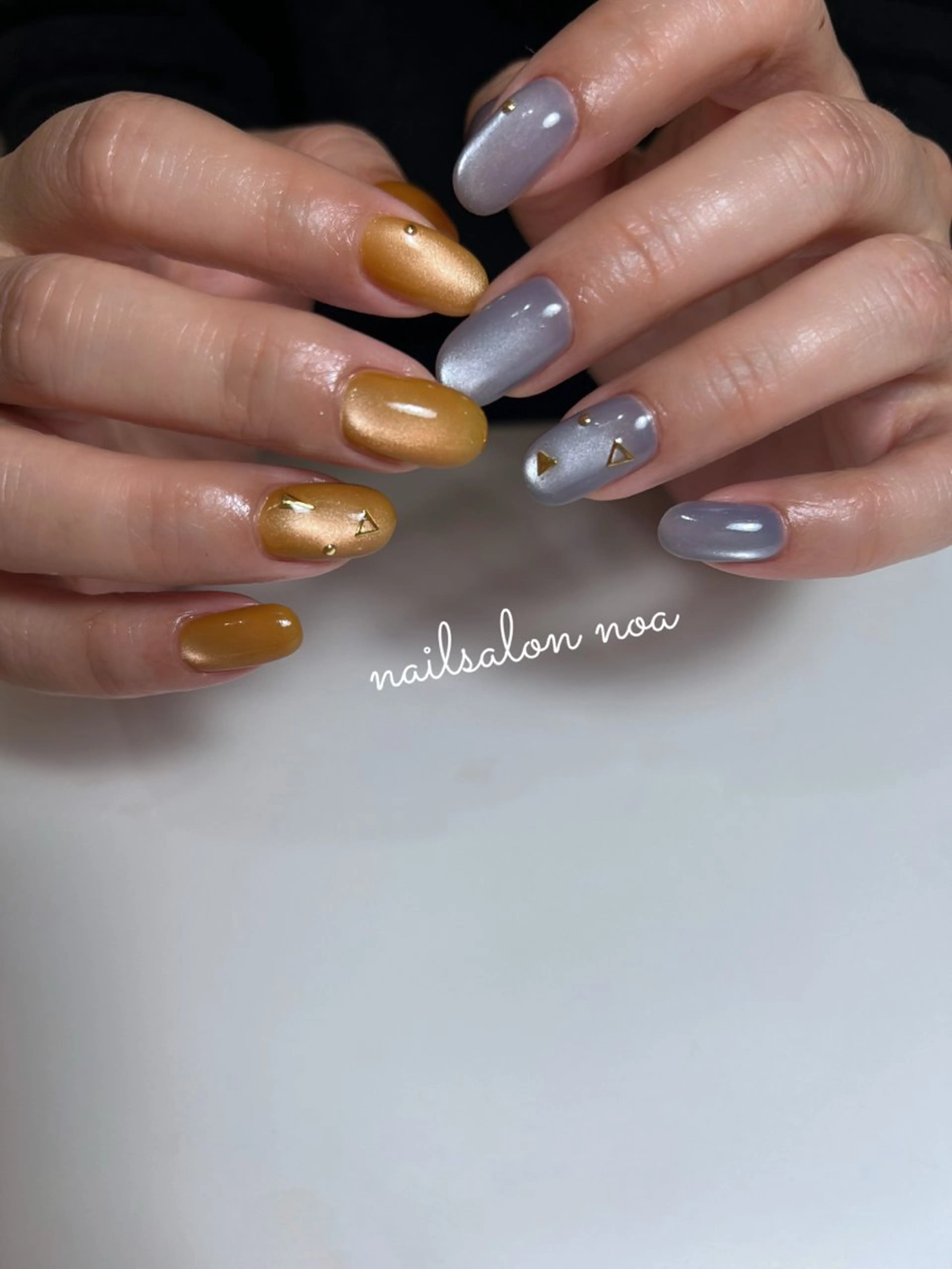 ネイル カジュアル ジェルネイル マグネットネイル ニュアンスネイル パラジェル ハンドネイル nailsalon noa所属・nailsalon noaのネイルデザイン