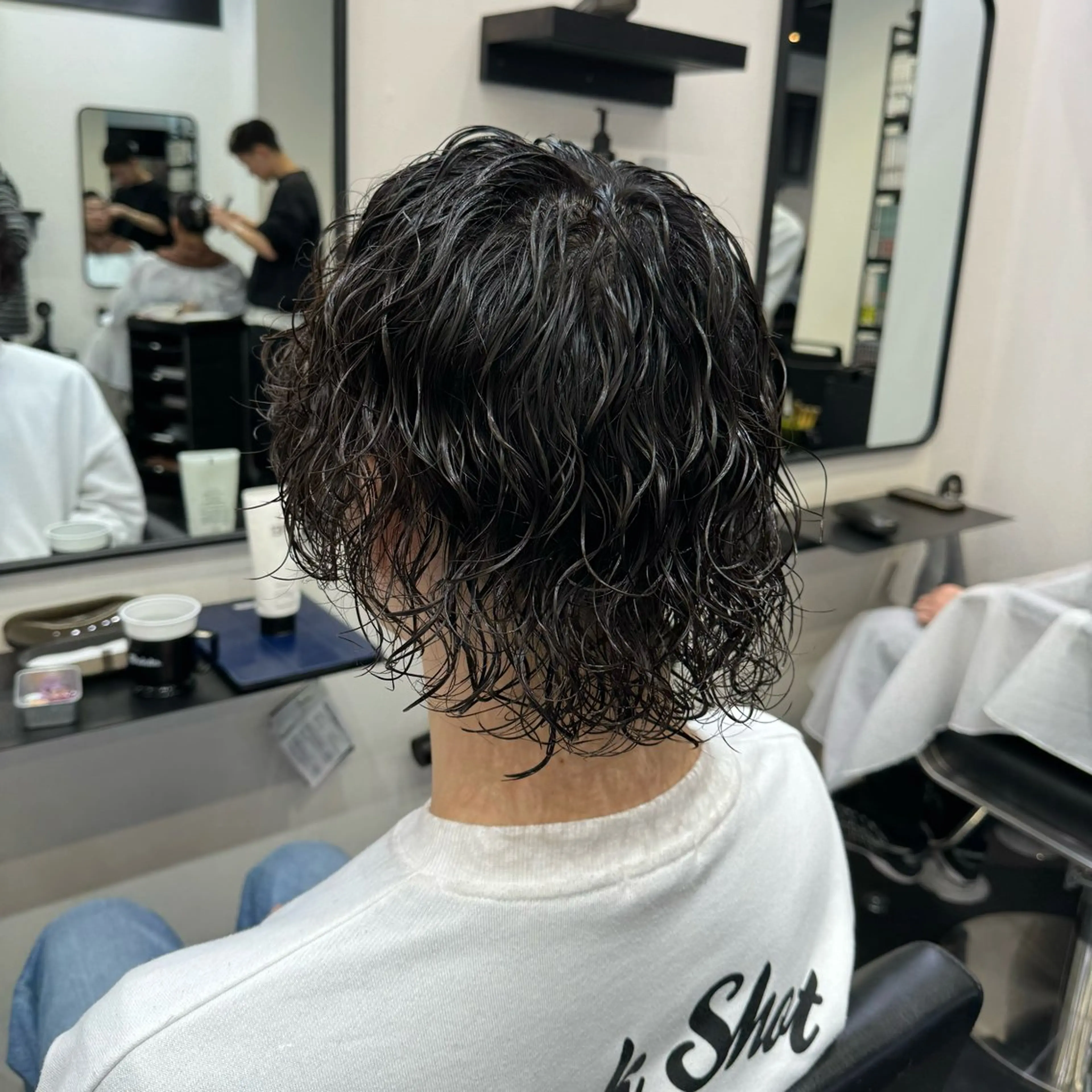 セミロング パーマ メンズ 👹メンズ鬼特化 /赤池琉👹のヘアスタイル