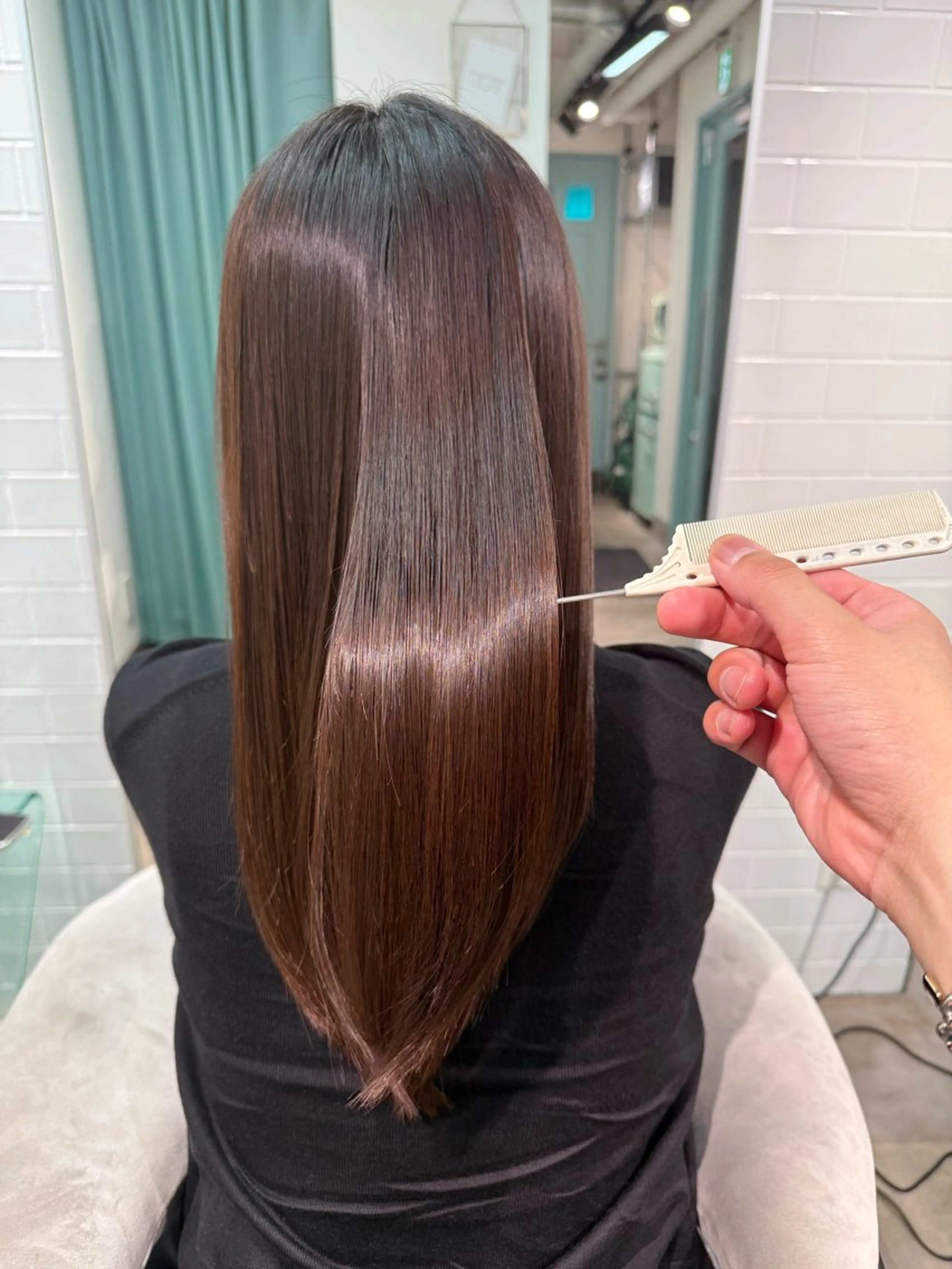 ロング 縮毛矯正 トリートメント 水澤 七斗のヘアスタイル