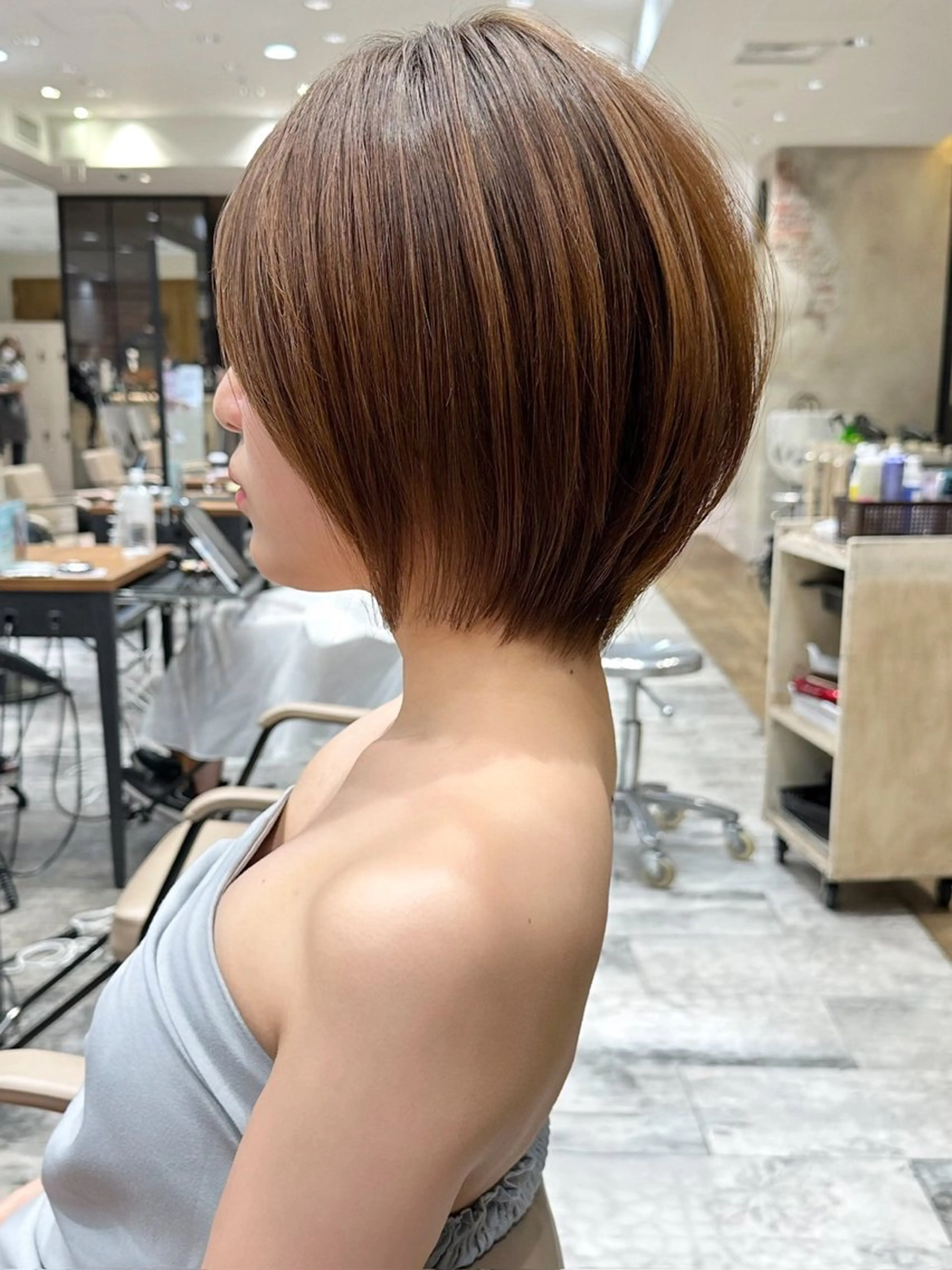 ショート カラー パーマ ショートボブ ボブ 似合わせカット ショートヘア 小顔カット カット ヘアカラー トリートメント ショート、ボブの神✨ 峯朋也✂︎✨のヘアスタイル