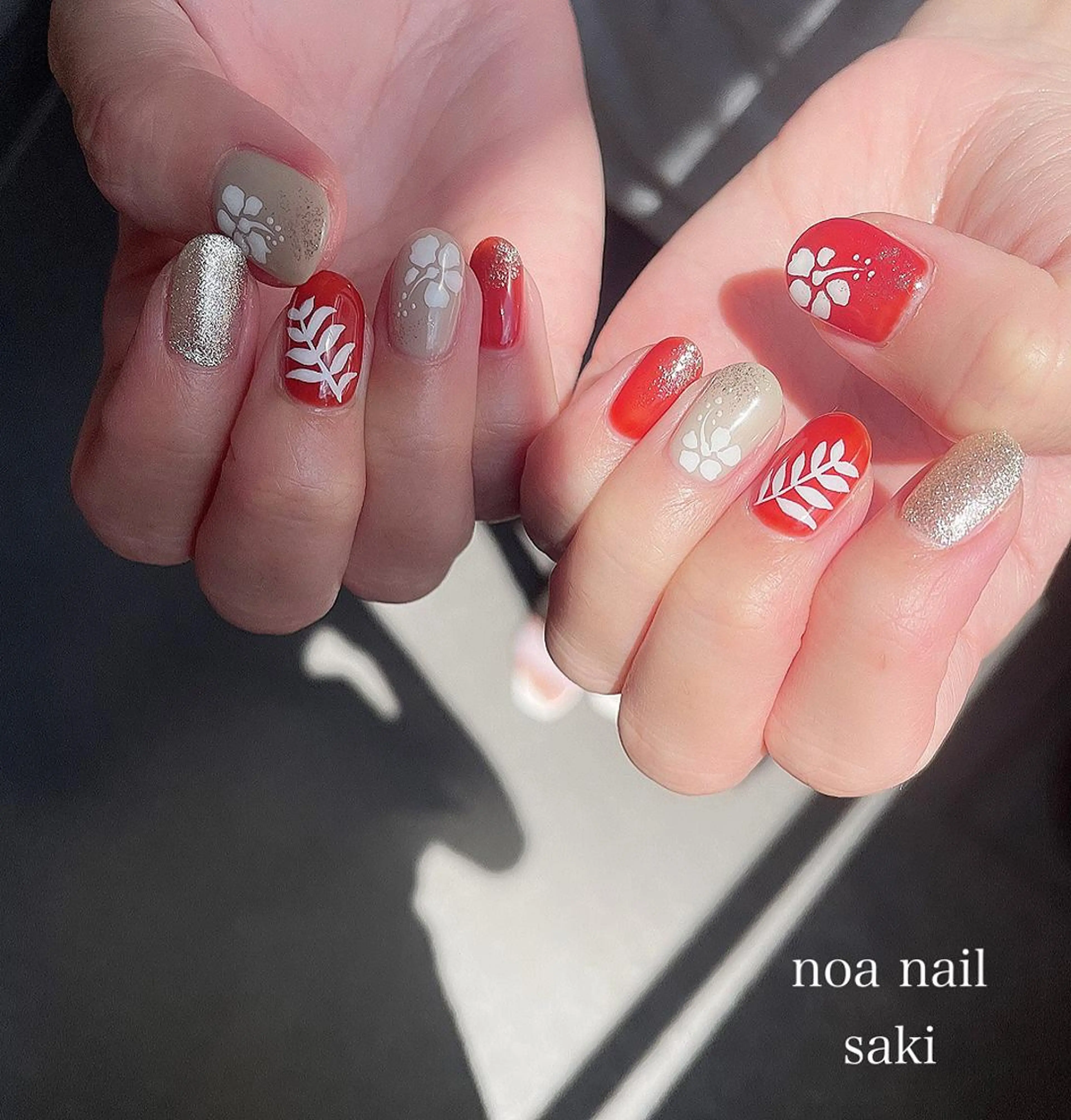 ネイル アートネイル オーロラネイル ジェルネイル 氷ネイル・うるうるネイル ミラーネイル nailsalon noa所属・nailsalon noaのネイルデザイン