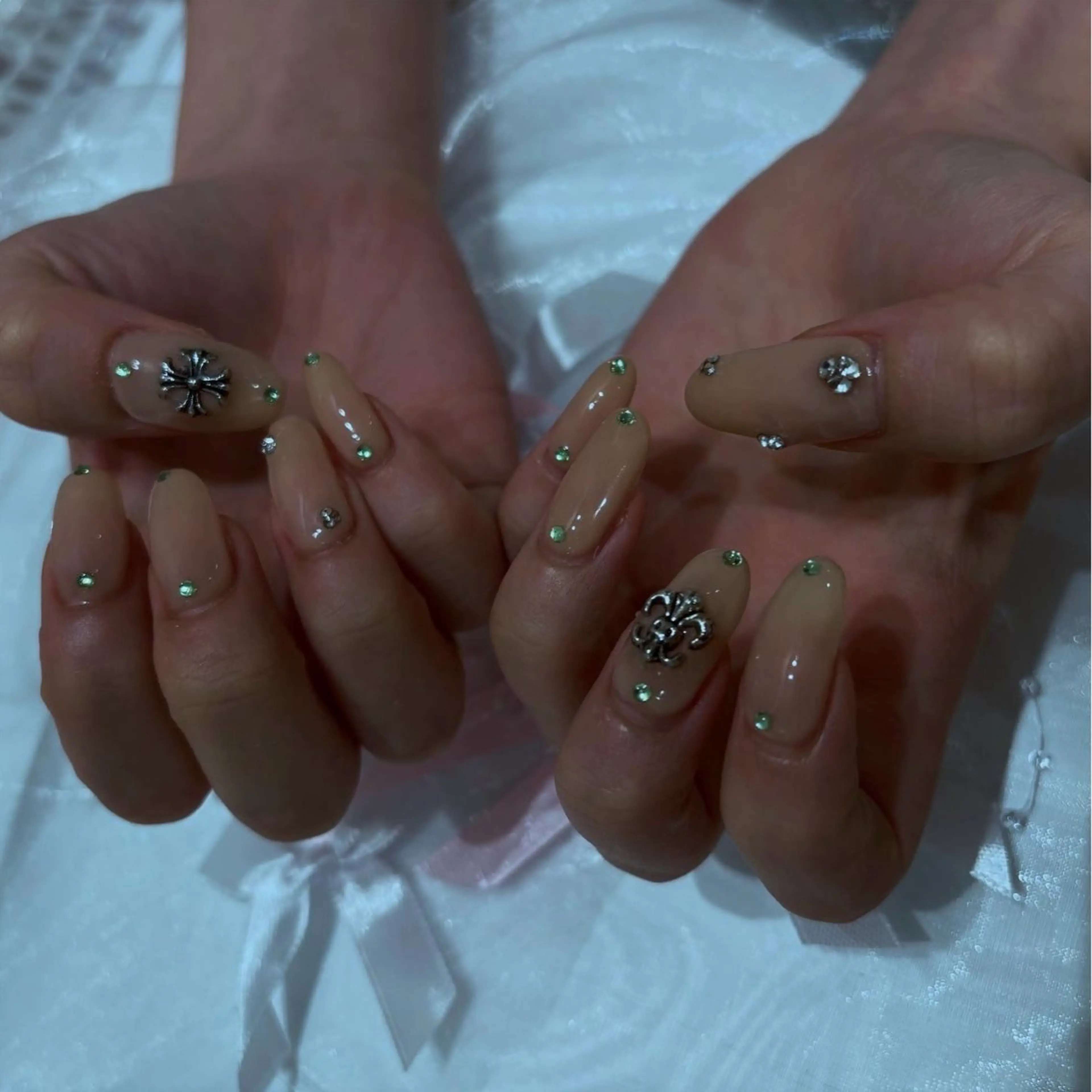 ネイル アートネイル 長さ出し フットネイル ハート キラキラネイル ハンドネイル vante_aimi .パラジェル取扱店のネイルデザイン