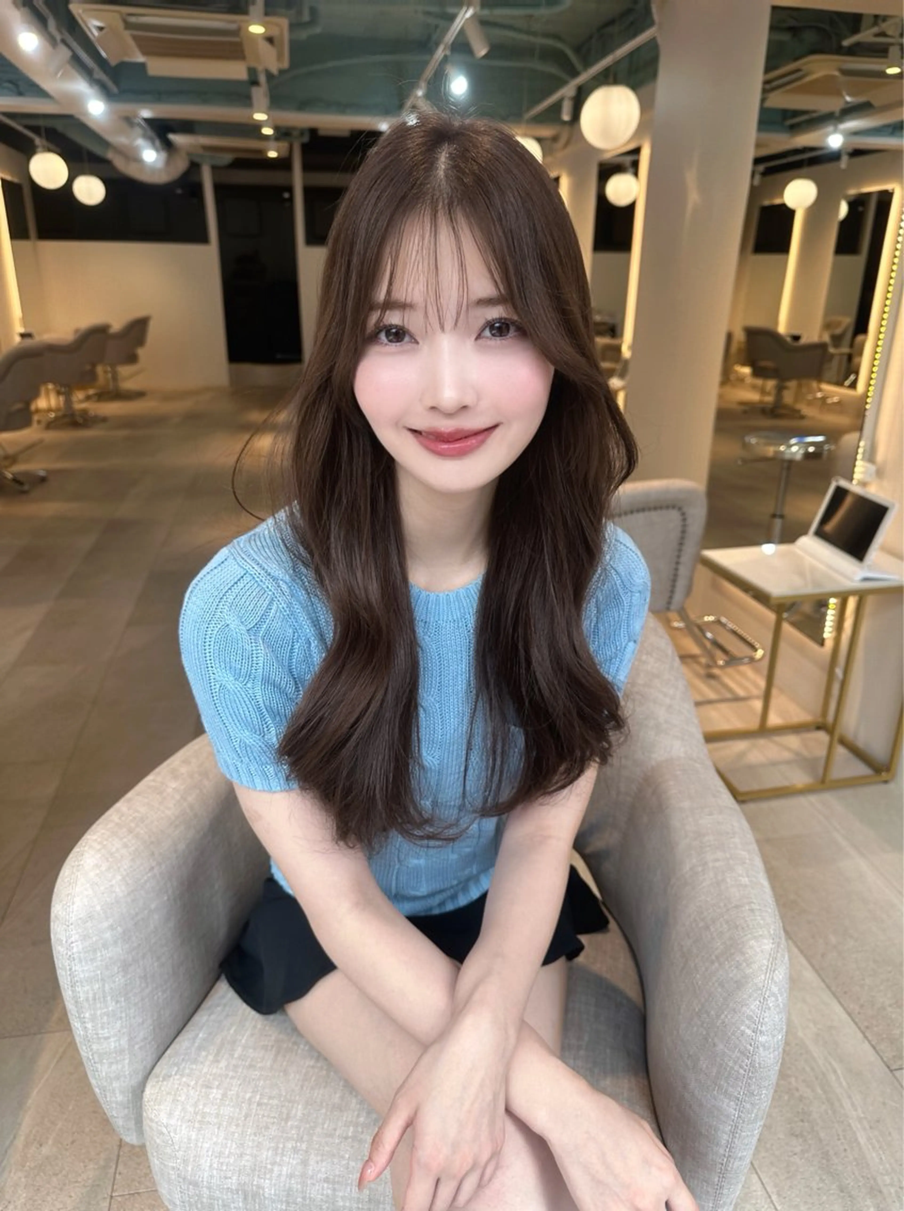 ロング ヘアカラー トリートメント 佐藤景流/髪質改善/ 艶髪/メンズのヘアスタイル