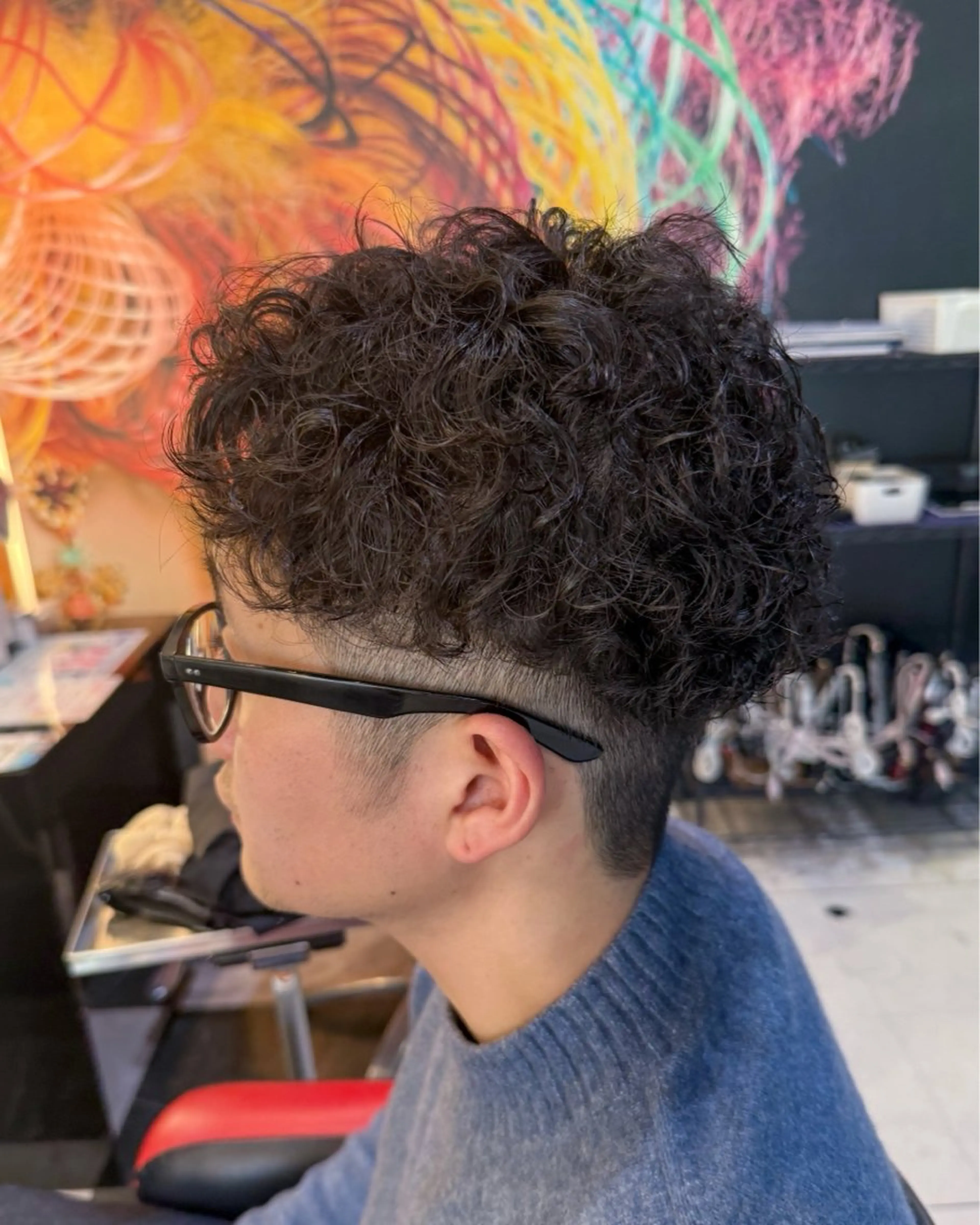 パーマ メンズ レディースモデル募集 無料/田中海斗のヘアスタイル