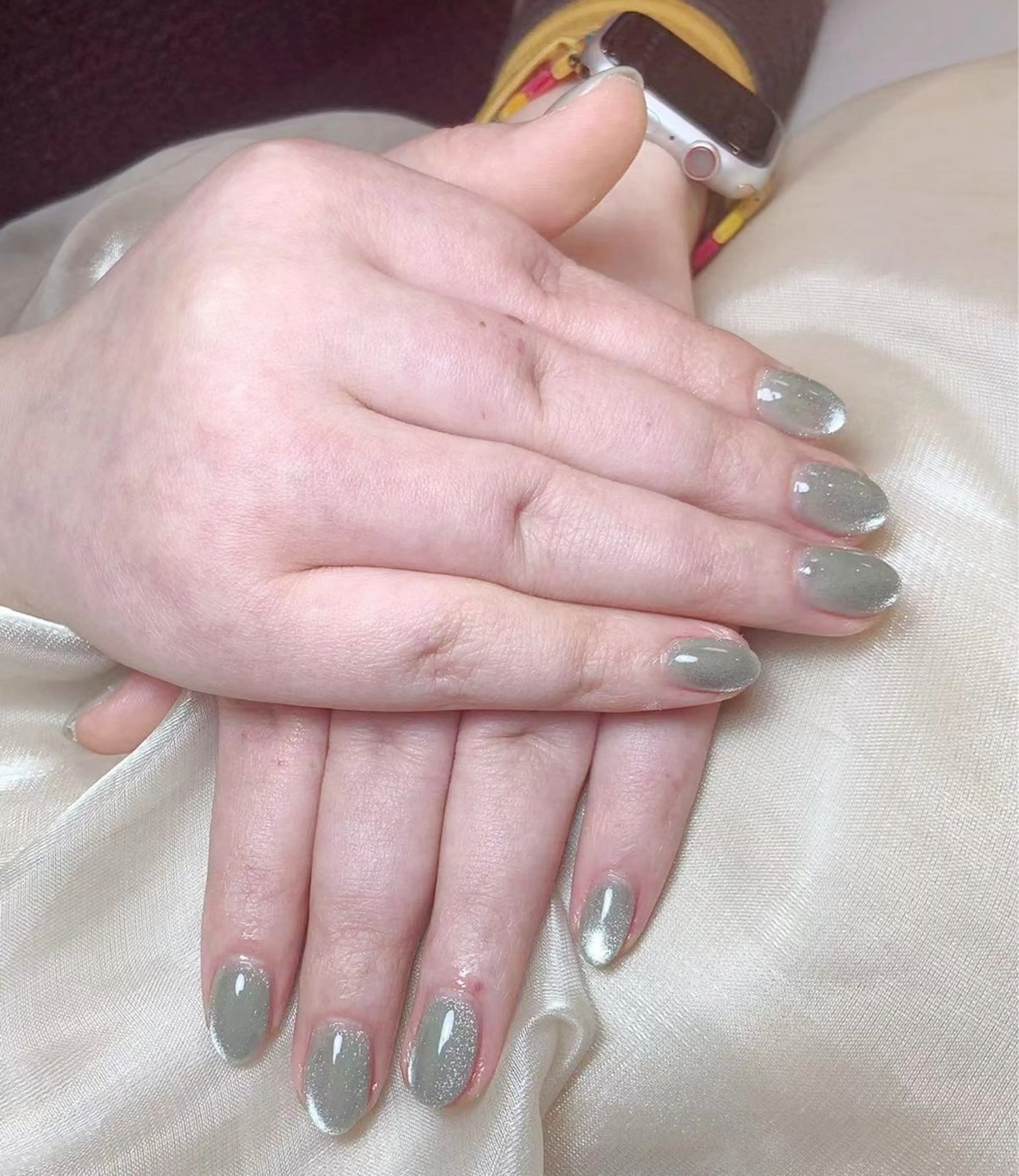 ネイル オーロラネイル フットネイル フレンチネイル ジェルネイル ガラスフレンチ 🌟桜beauty 🌟プロ ネイリストのネイルデザイン