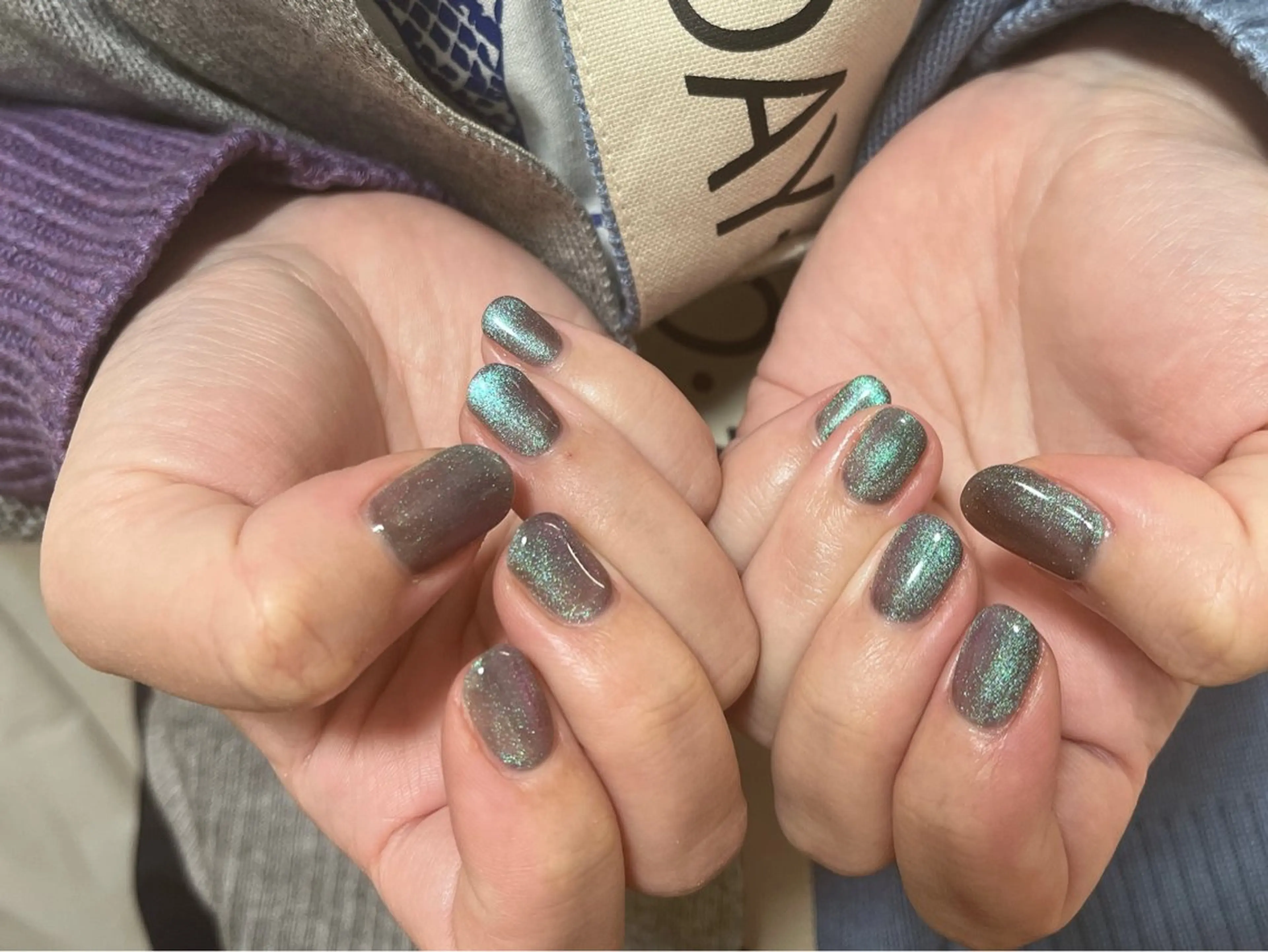 ネイル オーロラネイル フットネイル フレンチネイル ジェルネイル 韓国ネイル ハンドネイル Mogu nail 二子玉川のネイルデザイン