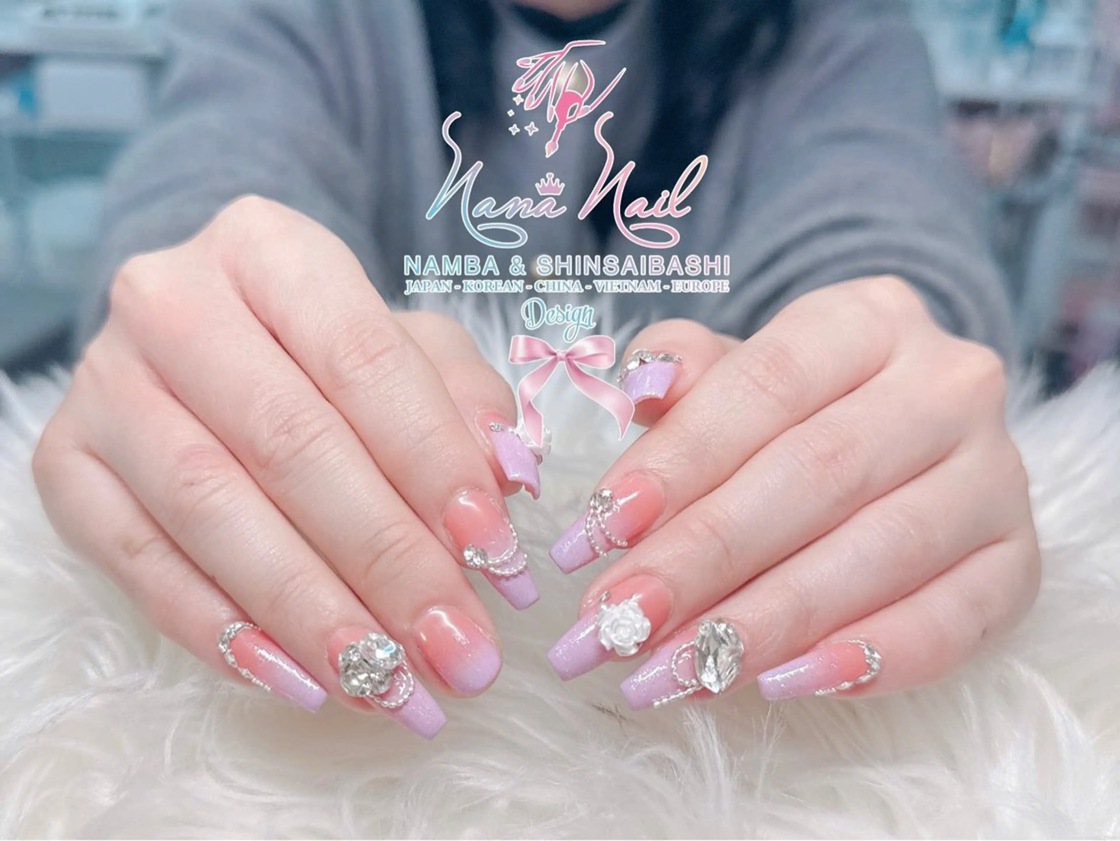 ネイル チークネイル 桜ネイル フラッシュネイル フットネイル ジェルネイル ハンドネイル ７９LINA NAIL 心斎橋店所属・リナネイル アメ村心斎橋店のネイルデザイン