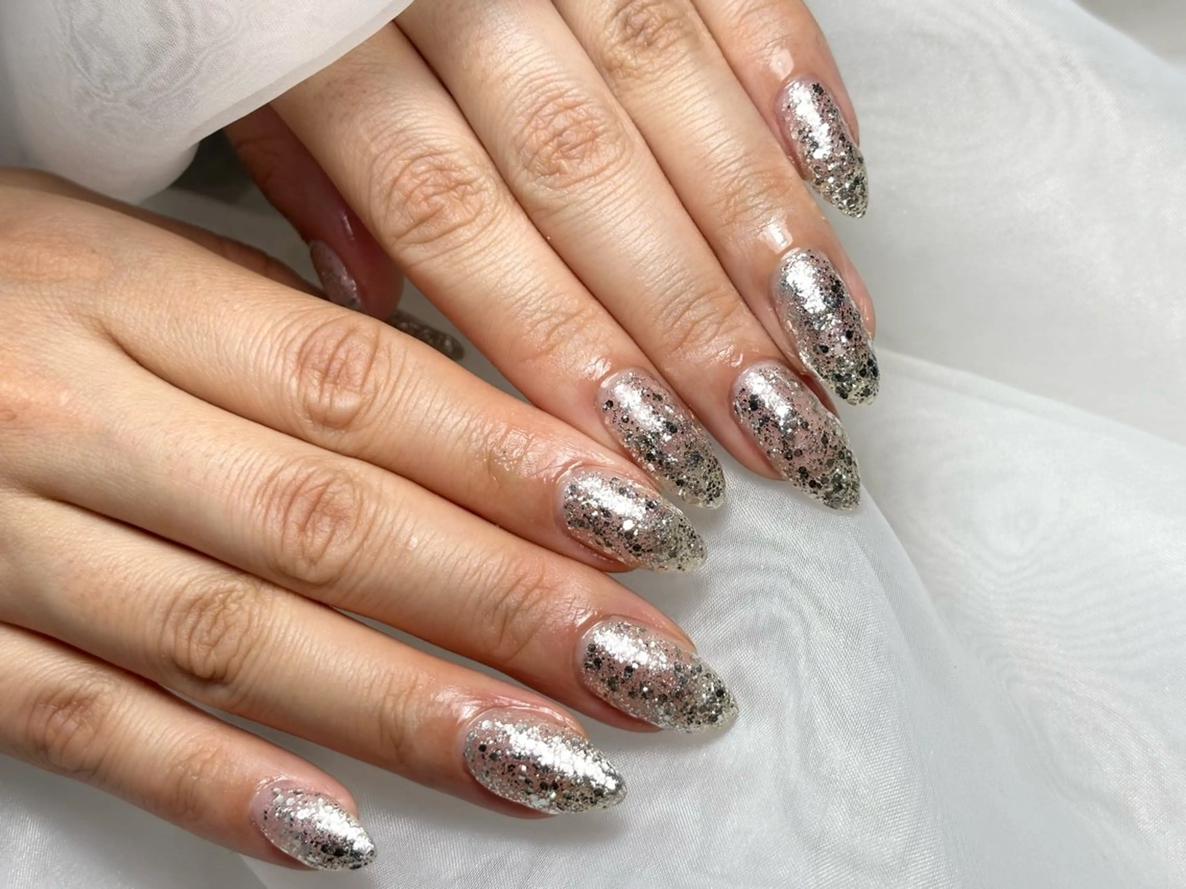 ネイル ラメ(グリッター) ハンドネイル MIKA ♡のネイルデザイン