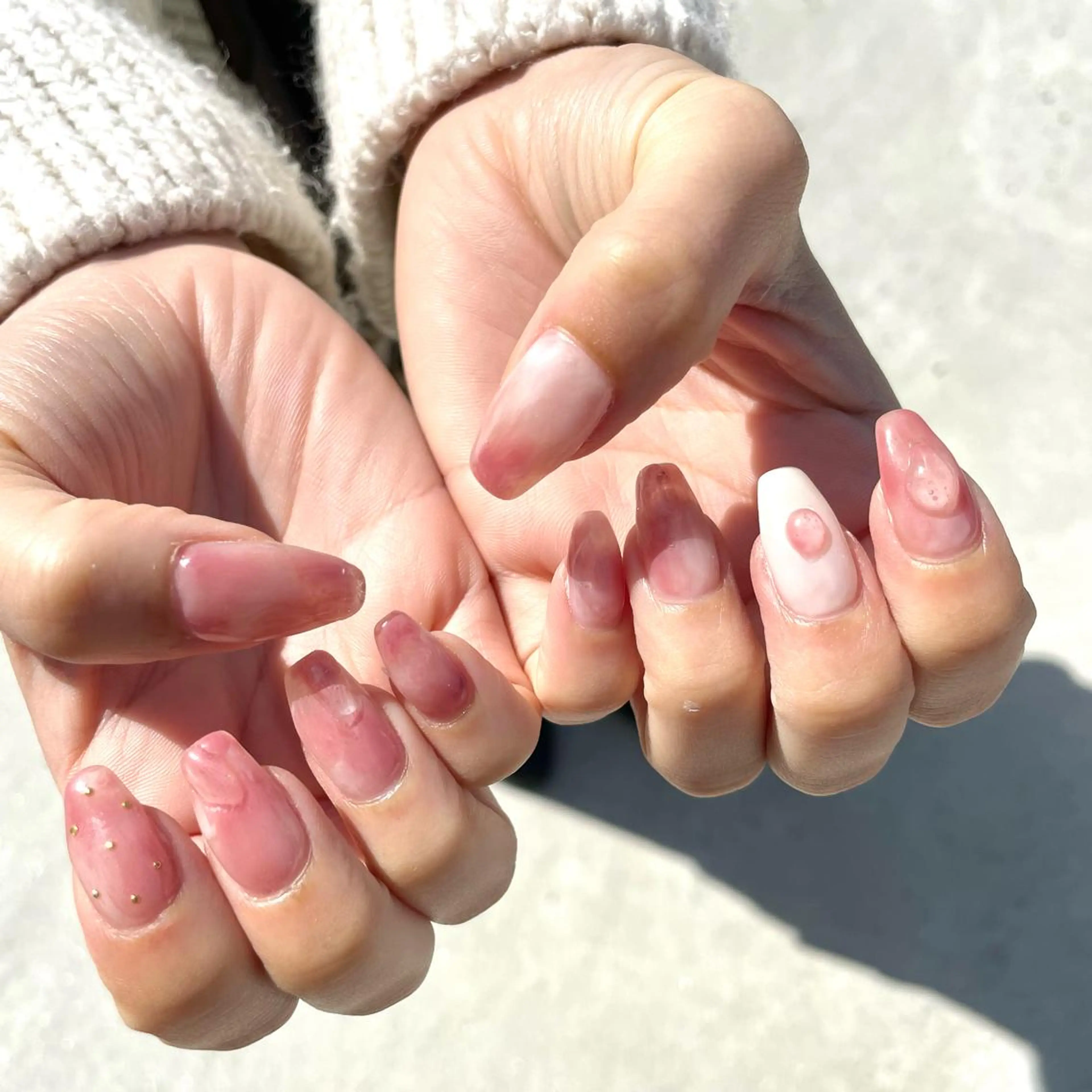 ネイル ハンドネイル Sea  nail by emaのネイルデザイン