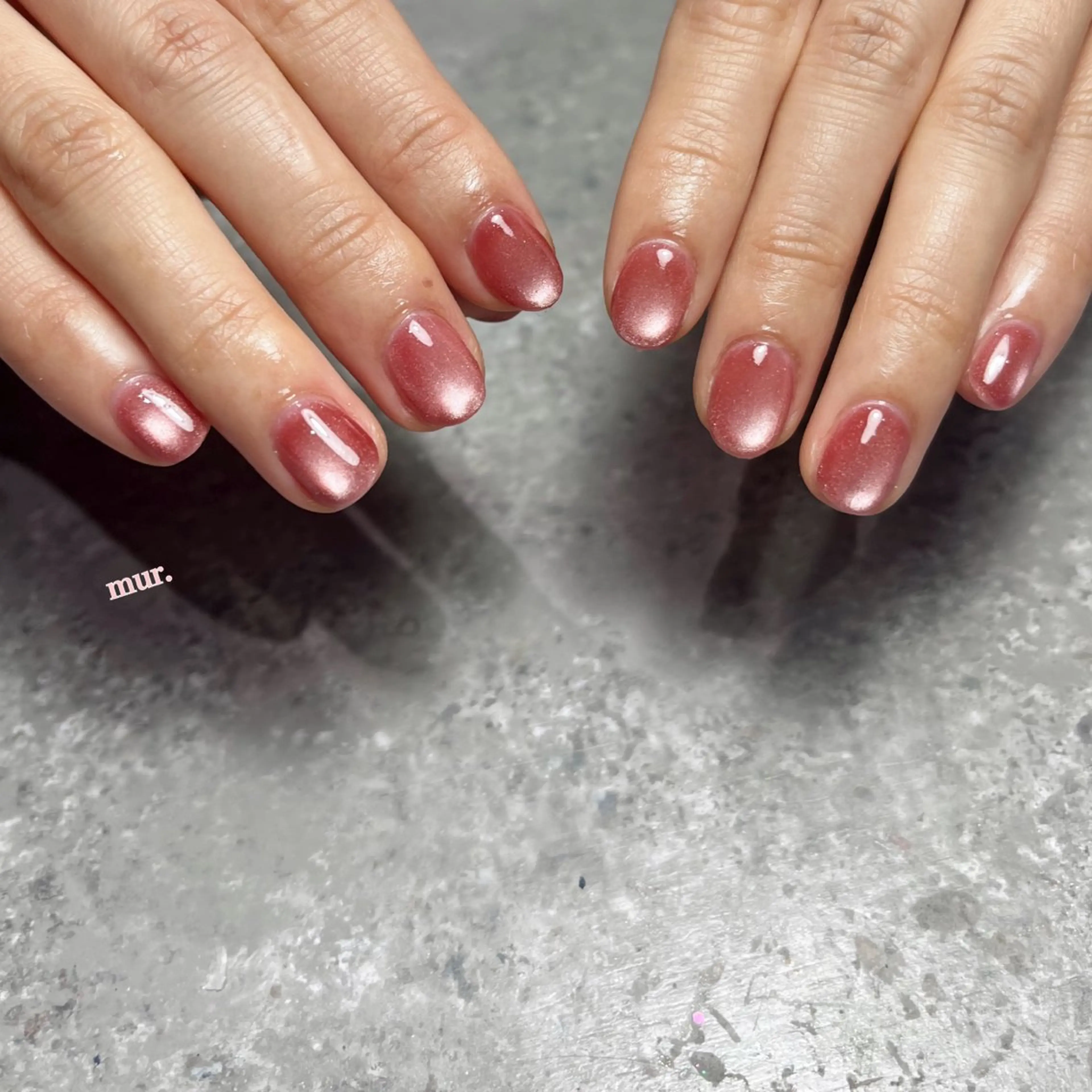 ネイル マグネットネイル ワンカラーネイル ハンドネイル nailsalon mur.のネイルデザイン