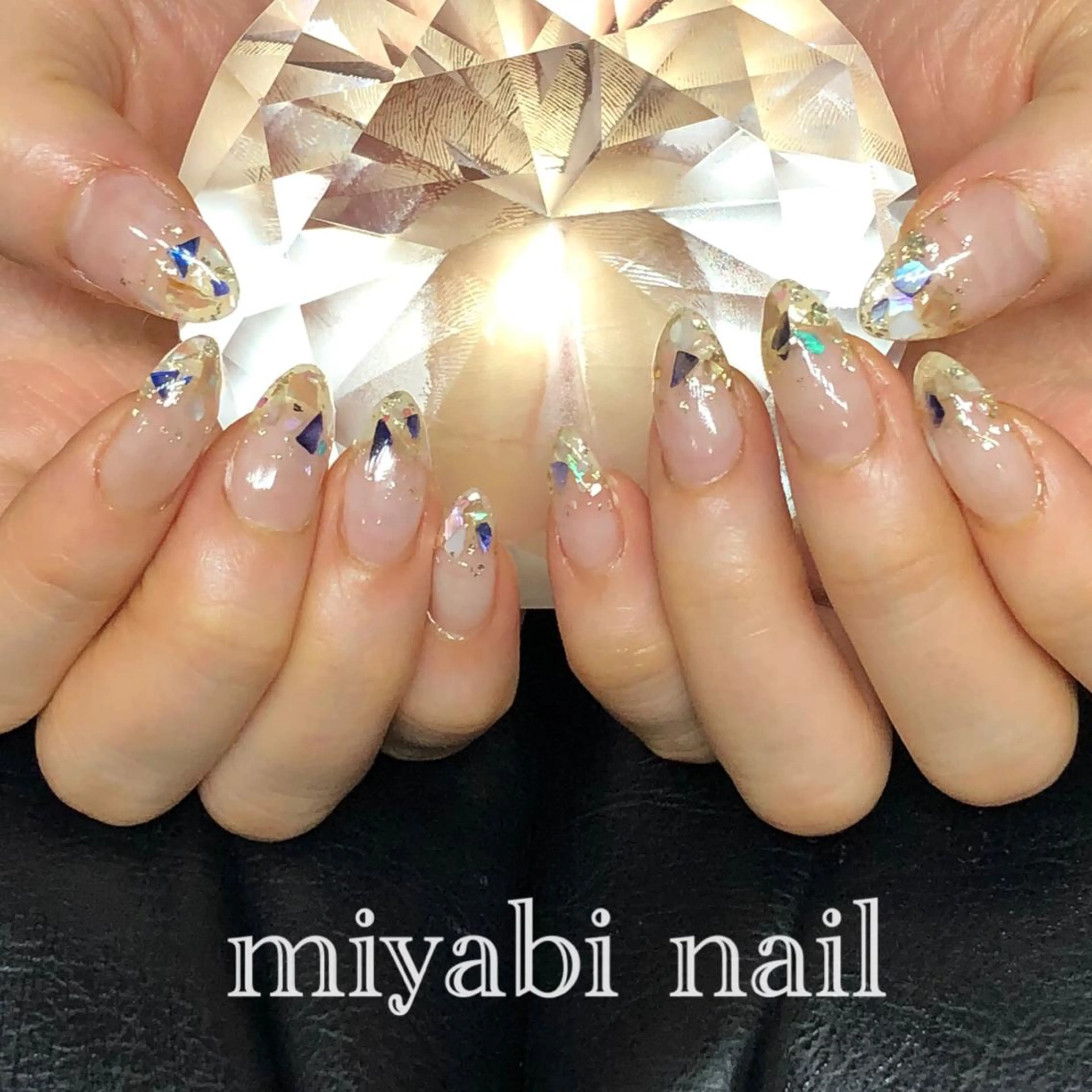 ネイル ジェルネイル キラキラネイル 持ち込み ハンドネイル miyabi nail 桂川駅近くのネイルデザイン