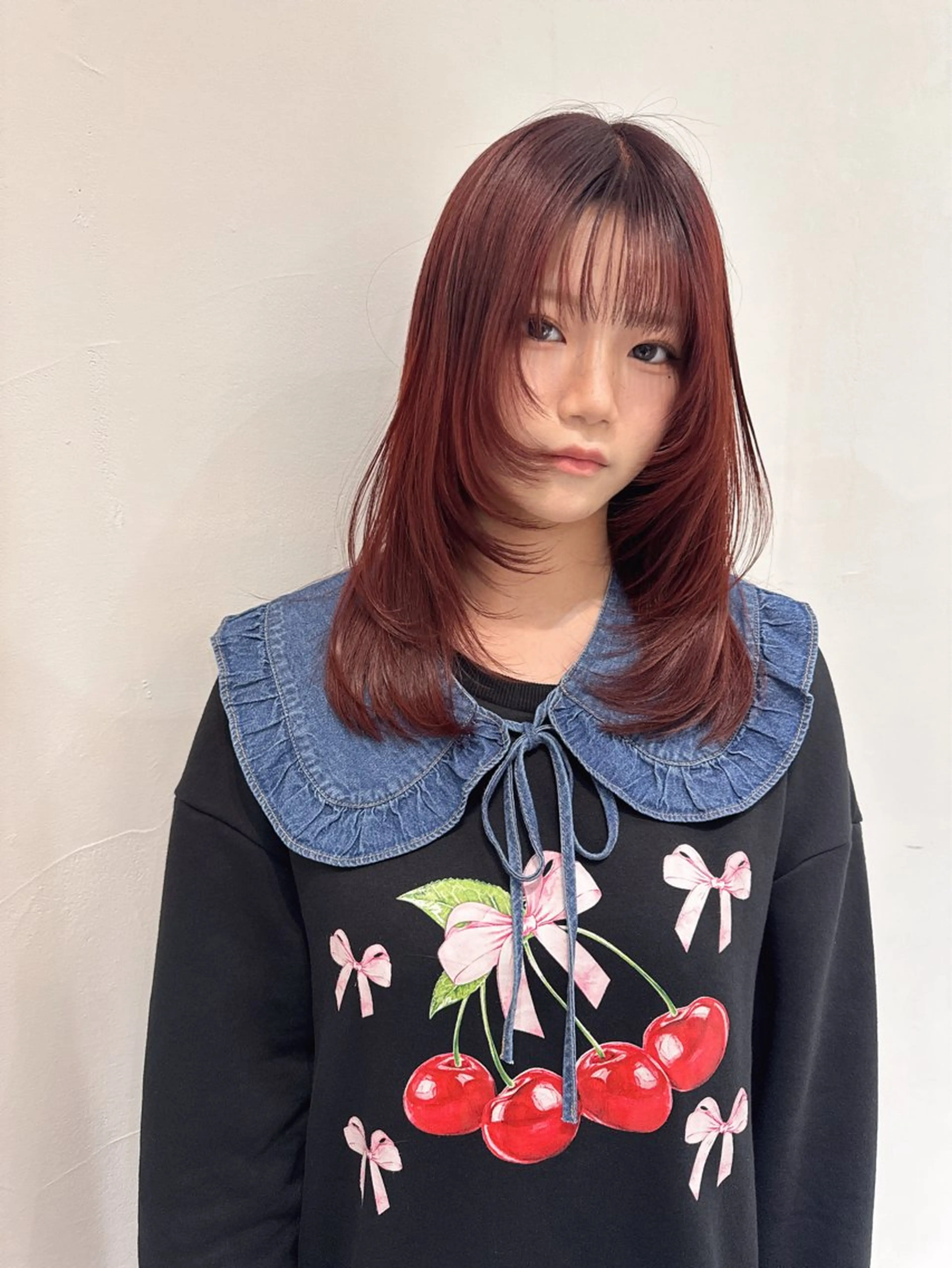 セミロング カラー ill.所属・ill［イル］大須 ダブルカラー髪質改善のヘアスタイル