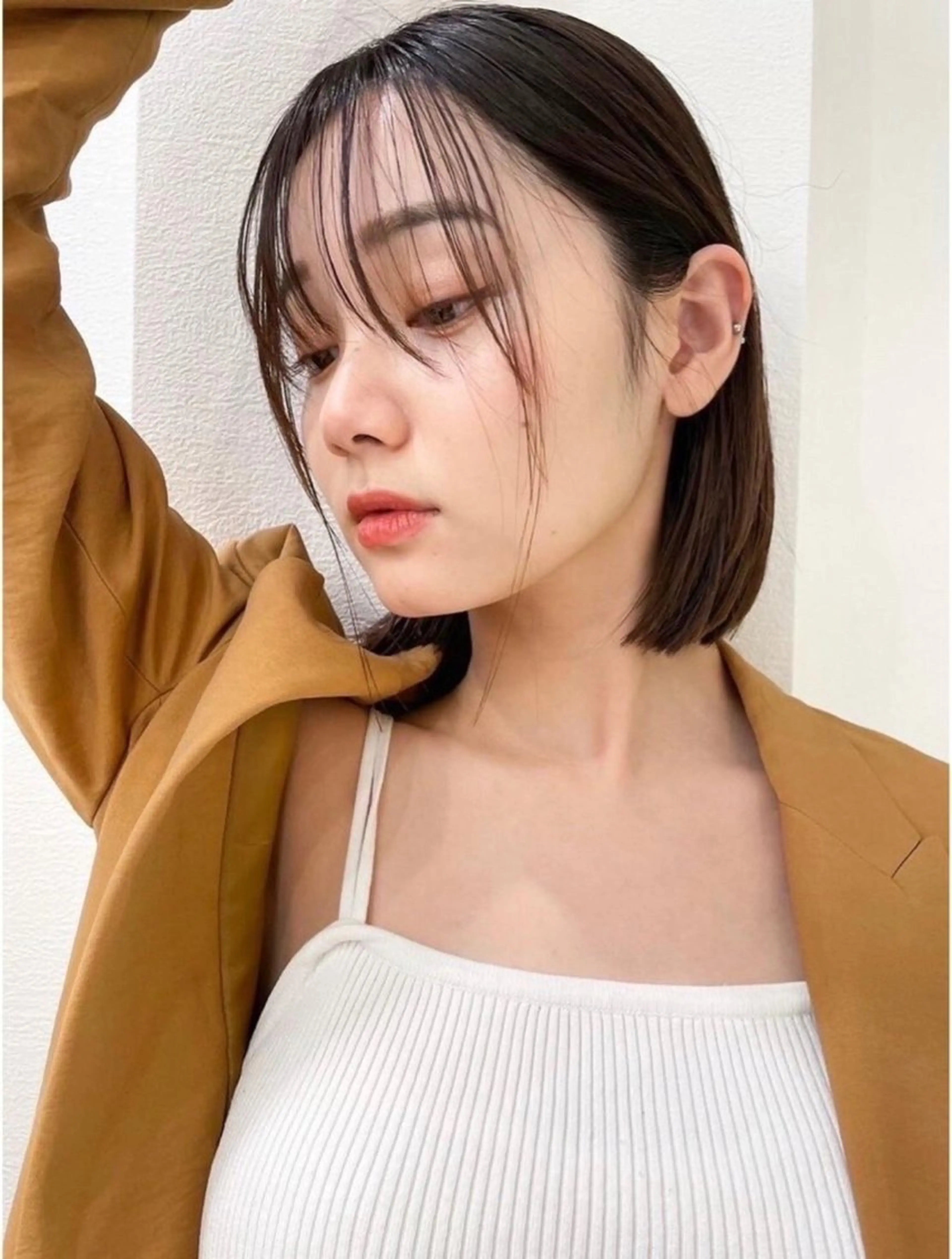 ショート カラー 透明感カラー🤎 中川智帆のヘアスタイル