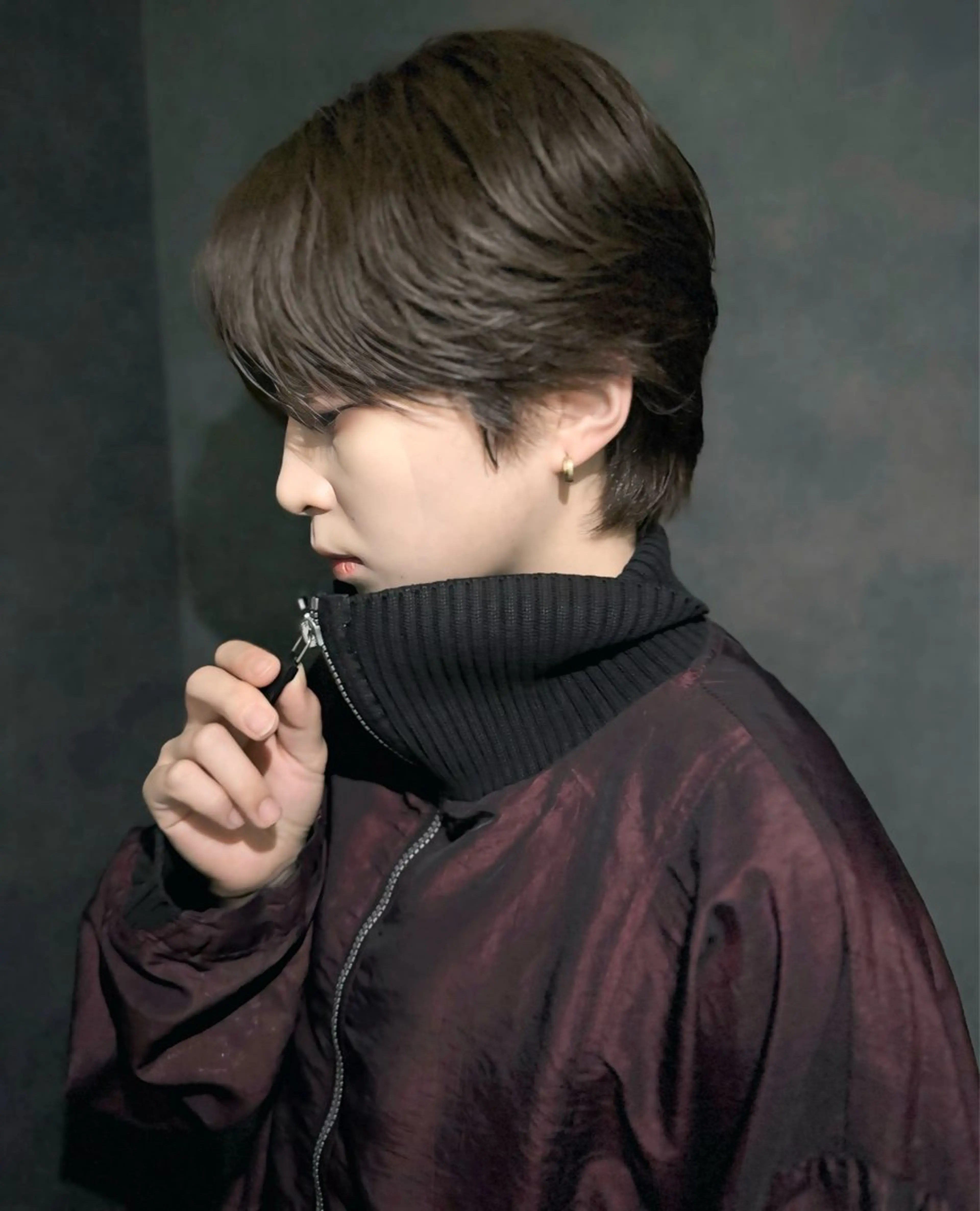 メンズ excia渋谷所属・曲がる縮毛矯正 センターパート/翼のヘアスタイル