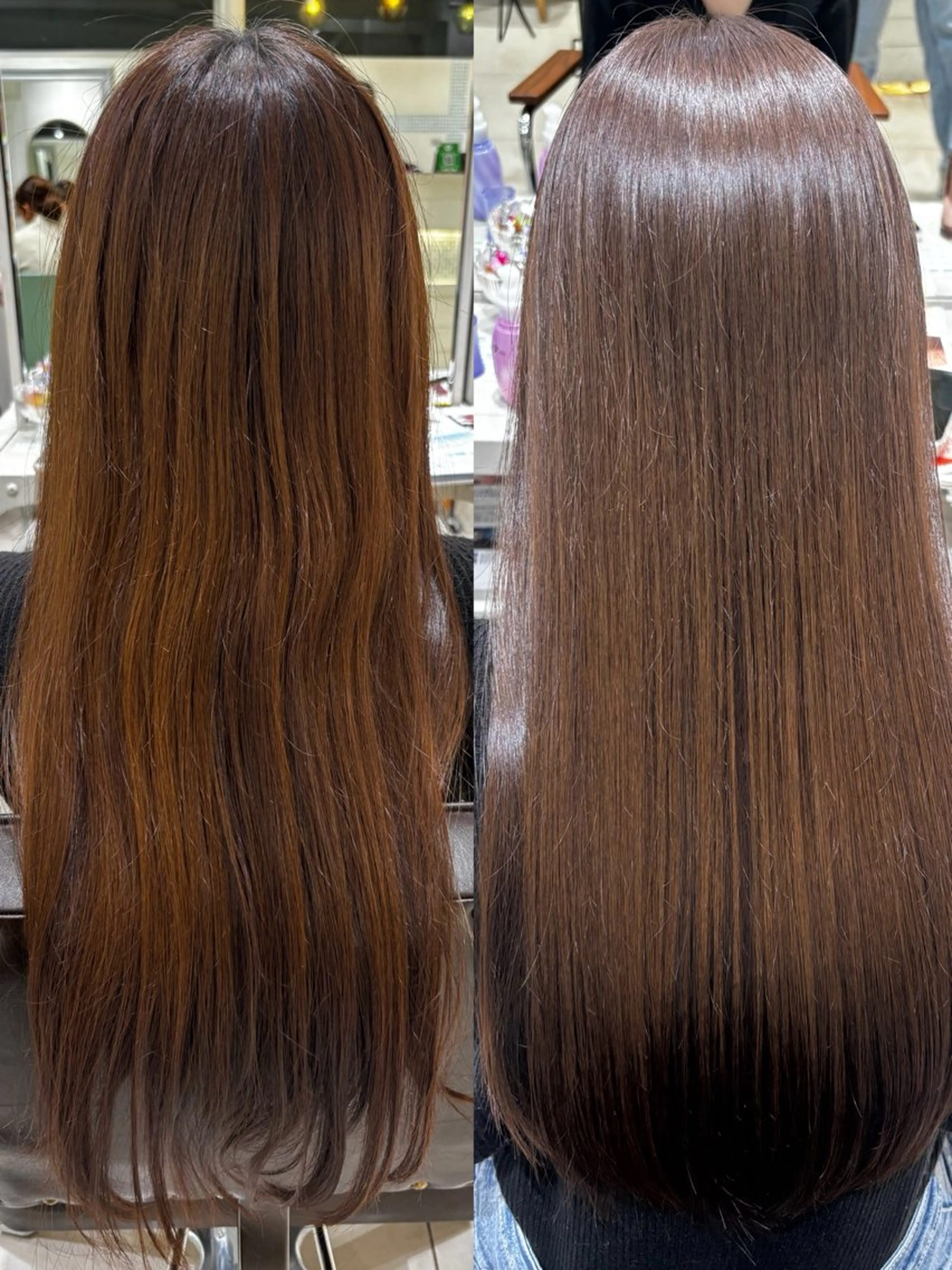 ロング 縮毛矯正 トリートメント 髪質改善/まつパ👀 himari🌻のヘアスタイル