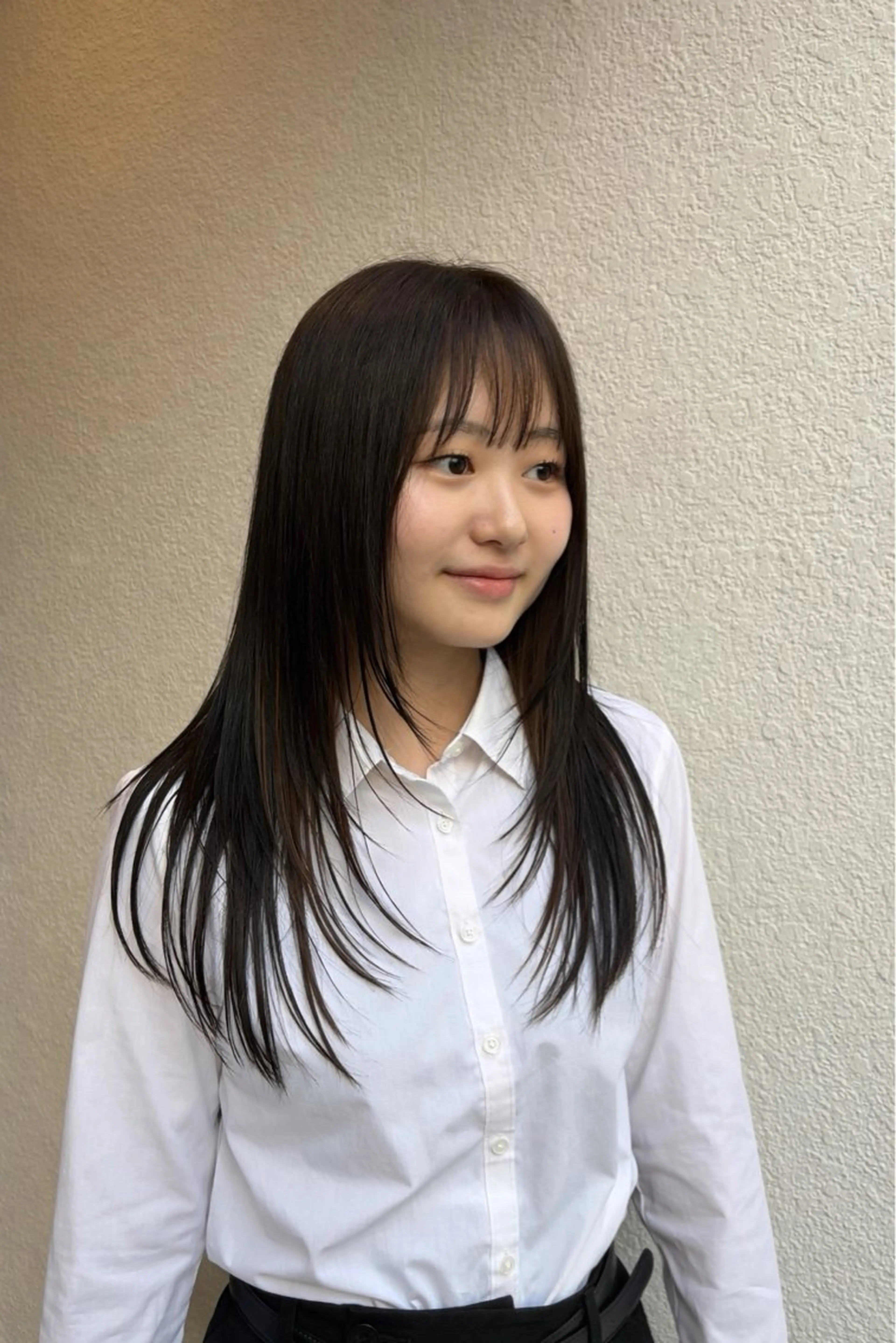 ロング カット ヘアカラー 透明感カラー♡はるか 髪質改善ボブレイヤーのヘアスタイル