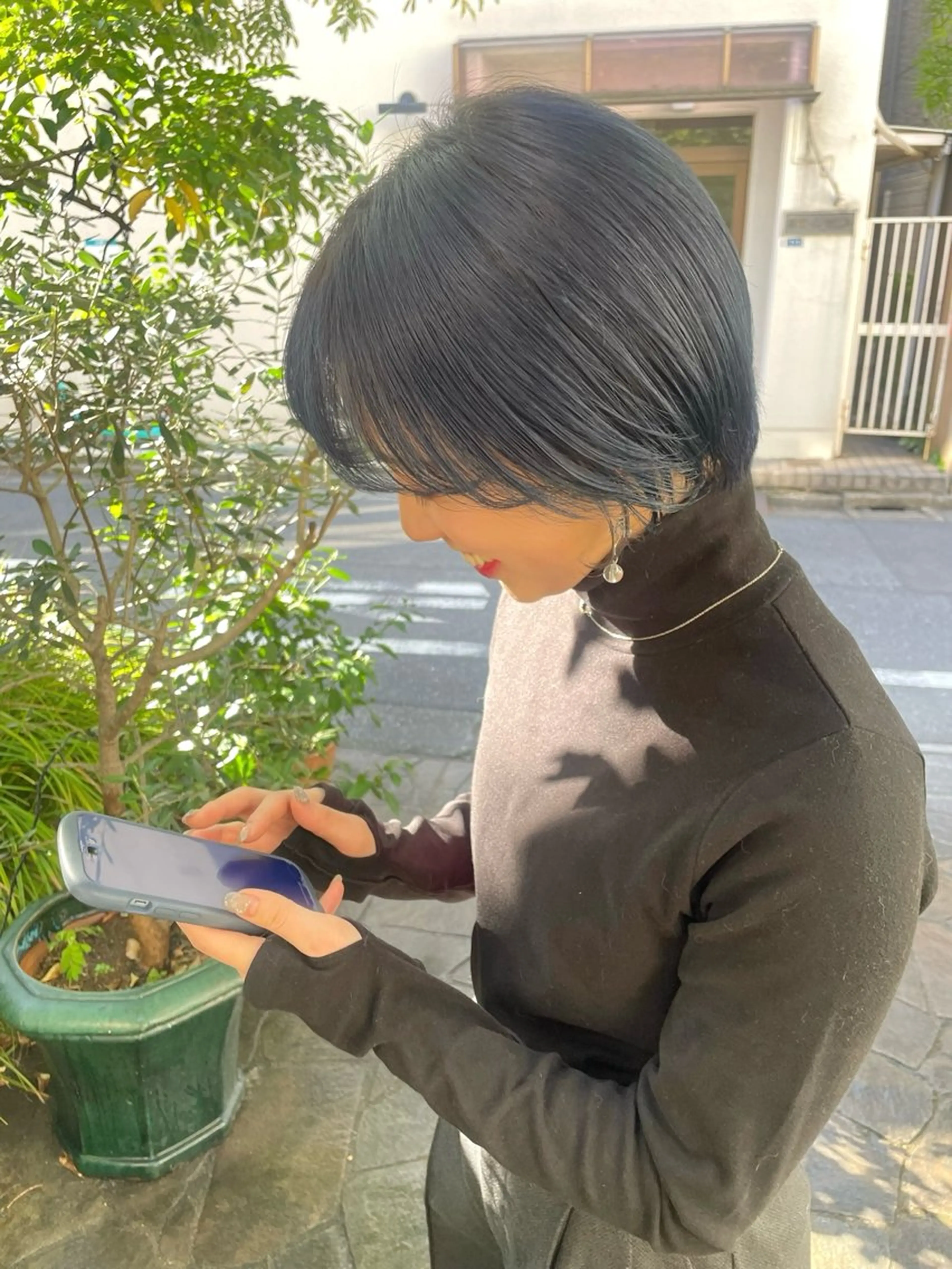 ショート カラー Luce横浜店所属・yuu 🪴 透明感 カラー/メンズパーマのヘアスタイル