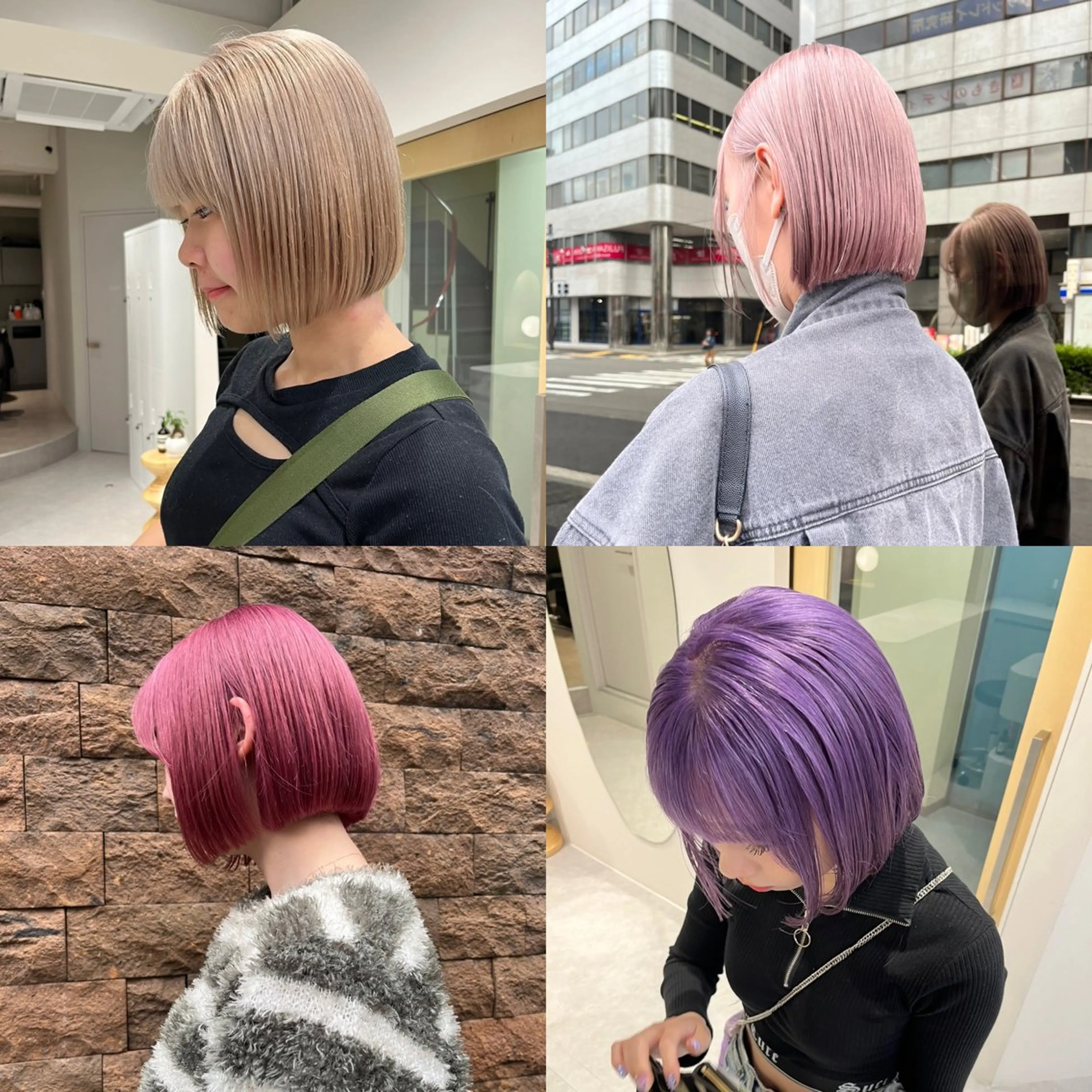 ショート カット ヘアカラー ハイトーン/ ボブ 中村麟のヘアスタイル