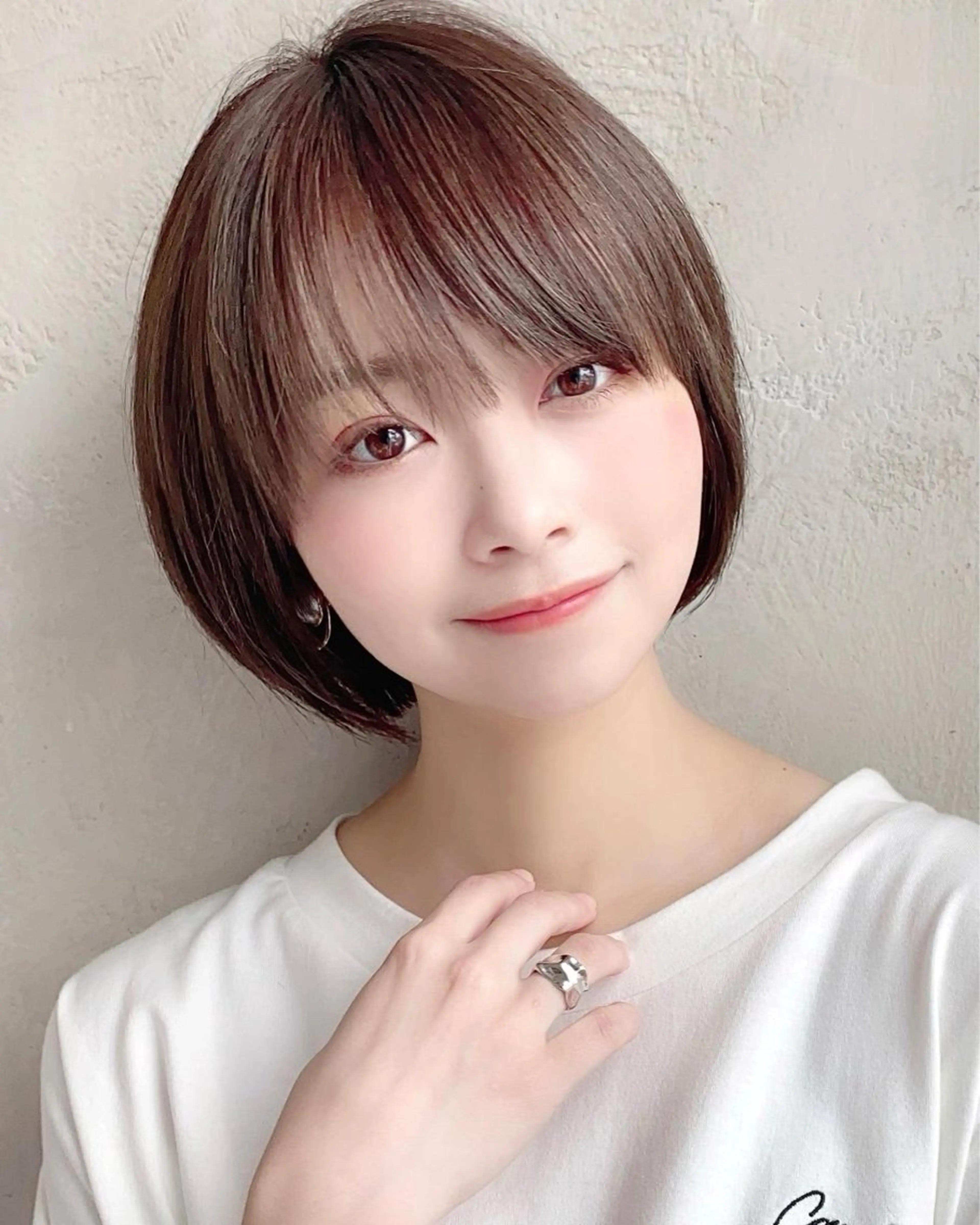 ショート ショートボブ 丸みショート ボブ ショートヘア On所属・新宿　ショート・ボブ カットモデル募集のヘアスタイル