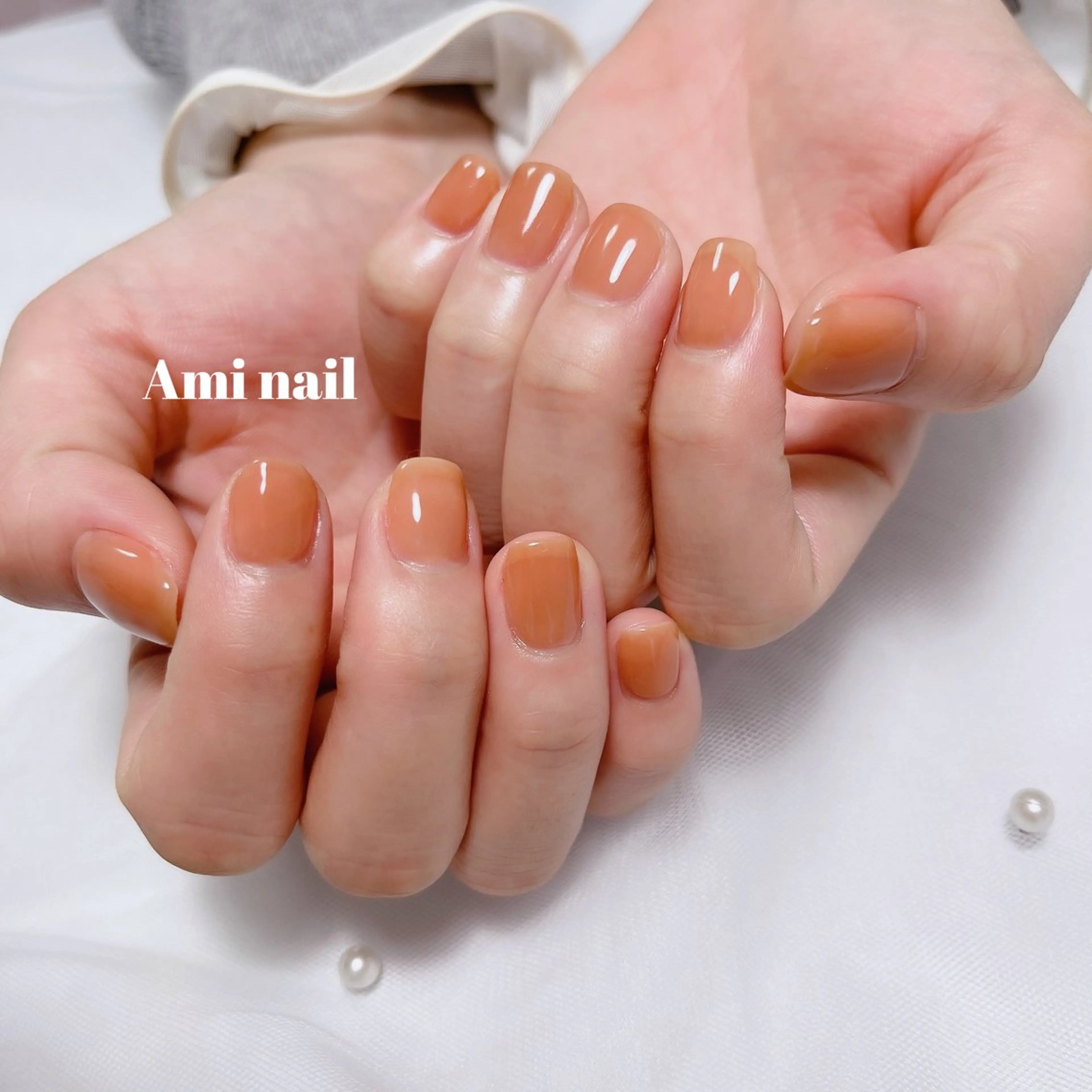 ネイル オフィスネイル オレンジ Manami Kのネイルデザイン